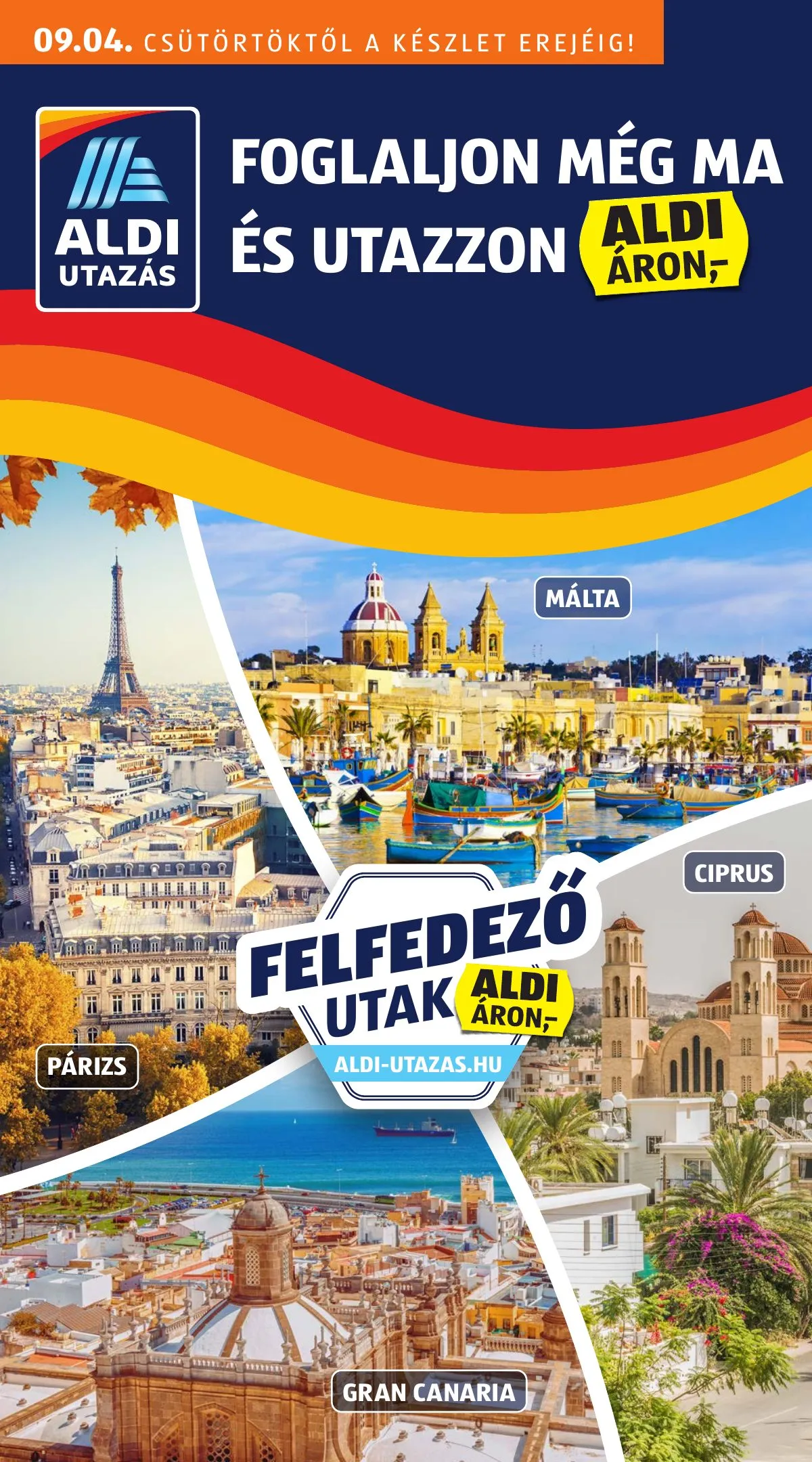 Aldi akciós újság Utazas 09.04–09.04