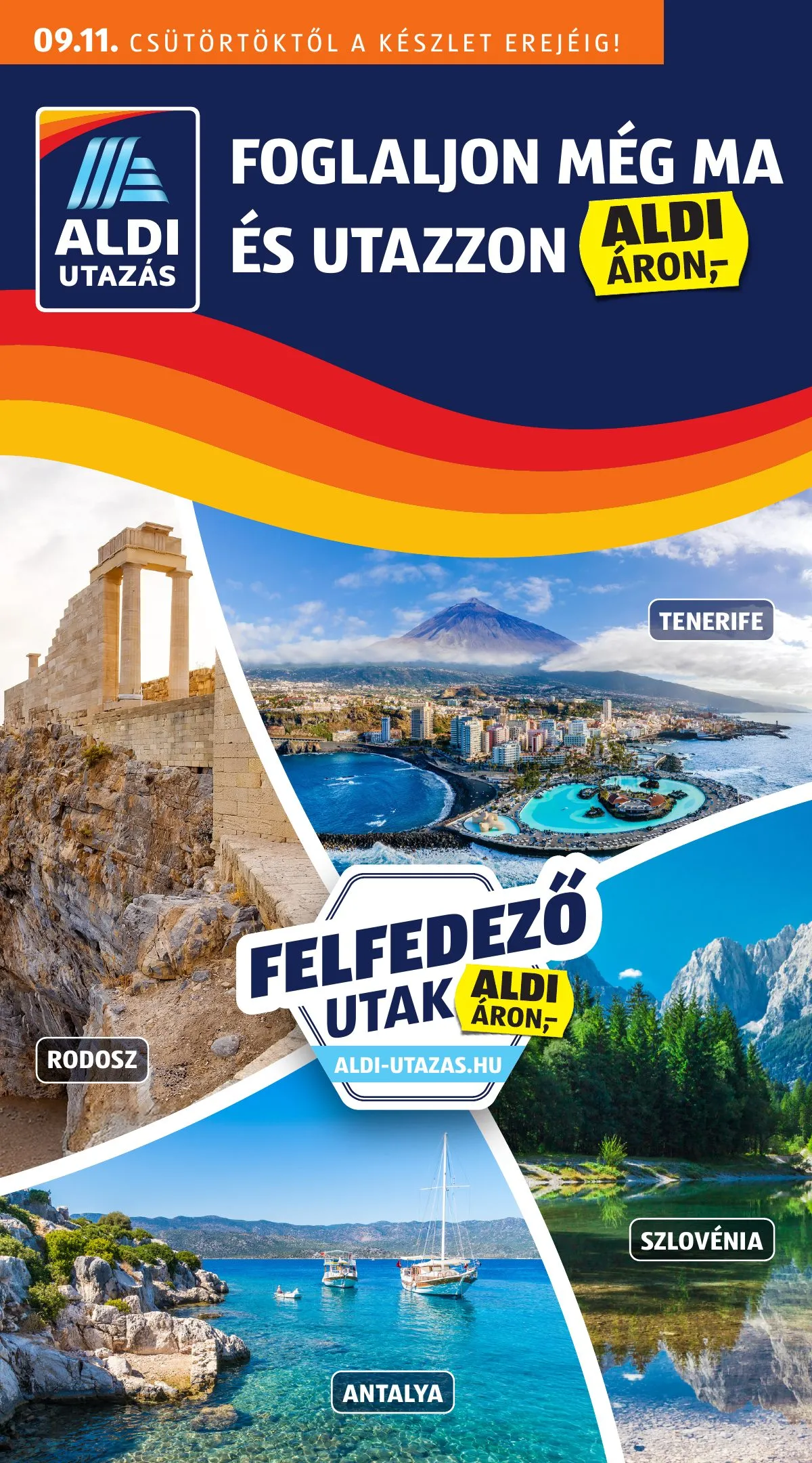 Aldi akciós újság Utazas 09.11–09.11