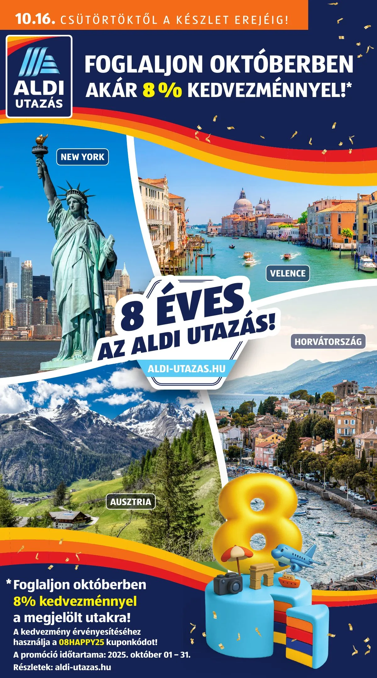 Aldi akciós újság Utazas 10.16–10.16