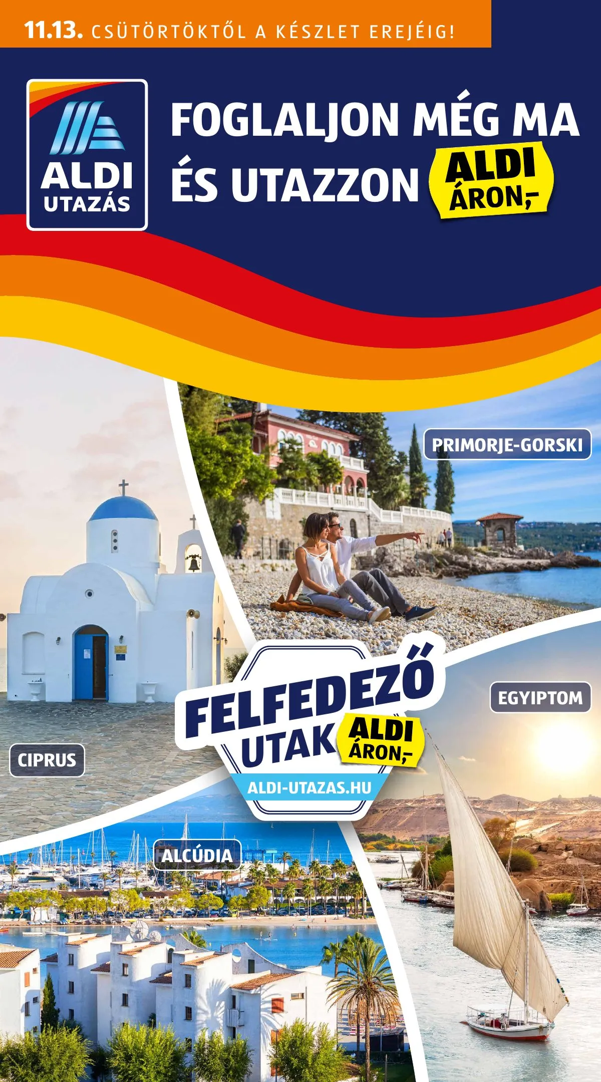 Aldi akciós újság Utazas 11.13–11.13