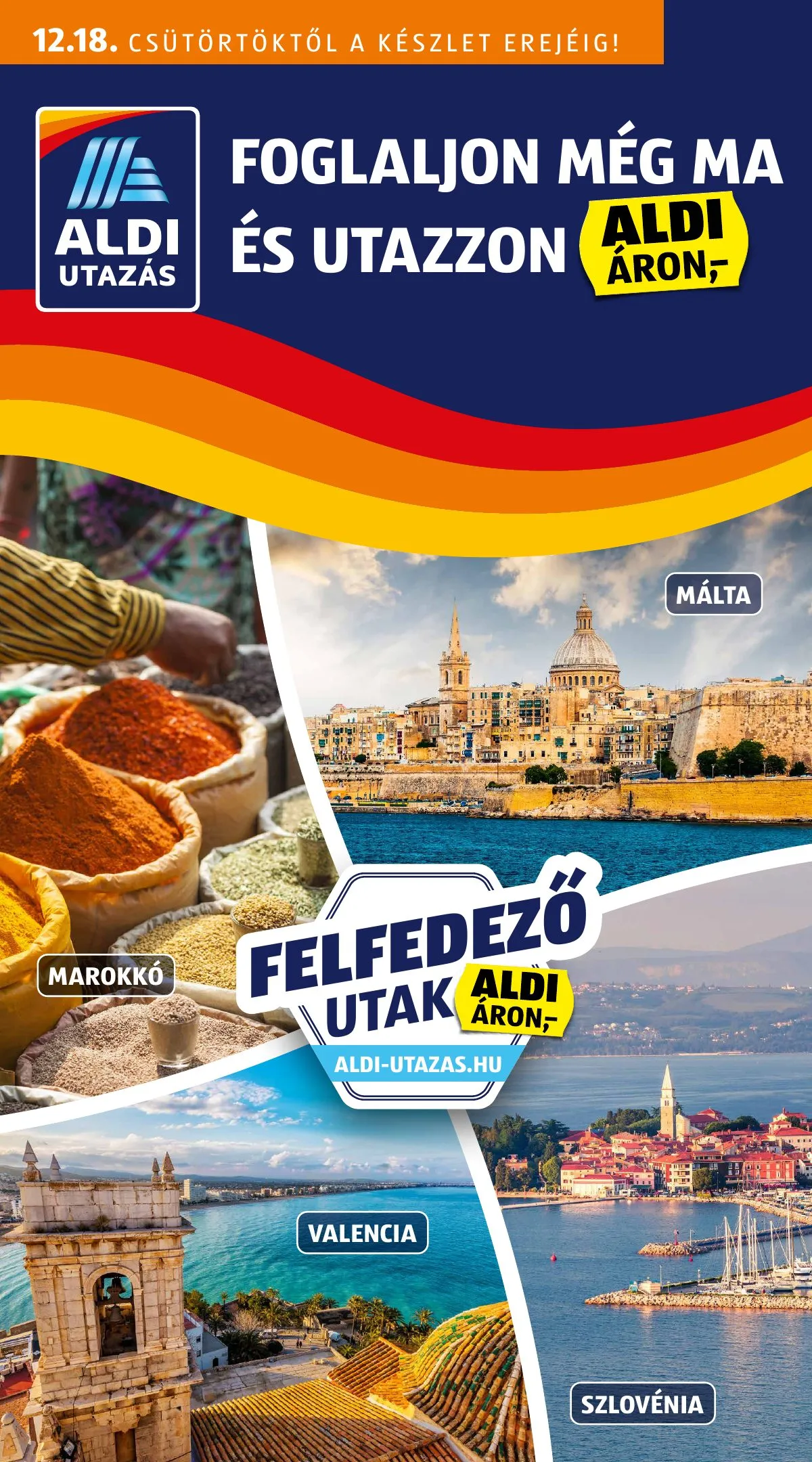 Aldi akciós újság Utazas 12.18–12.18