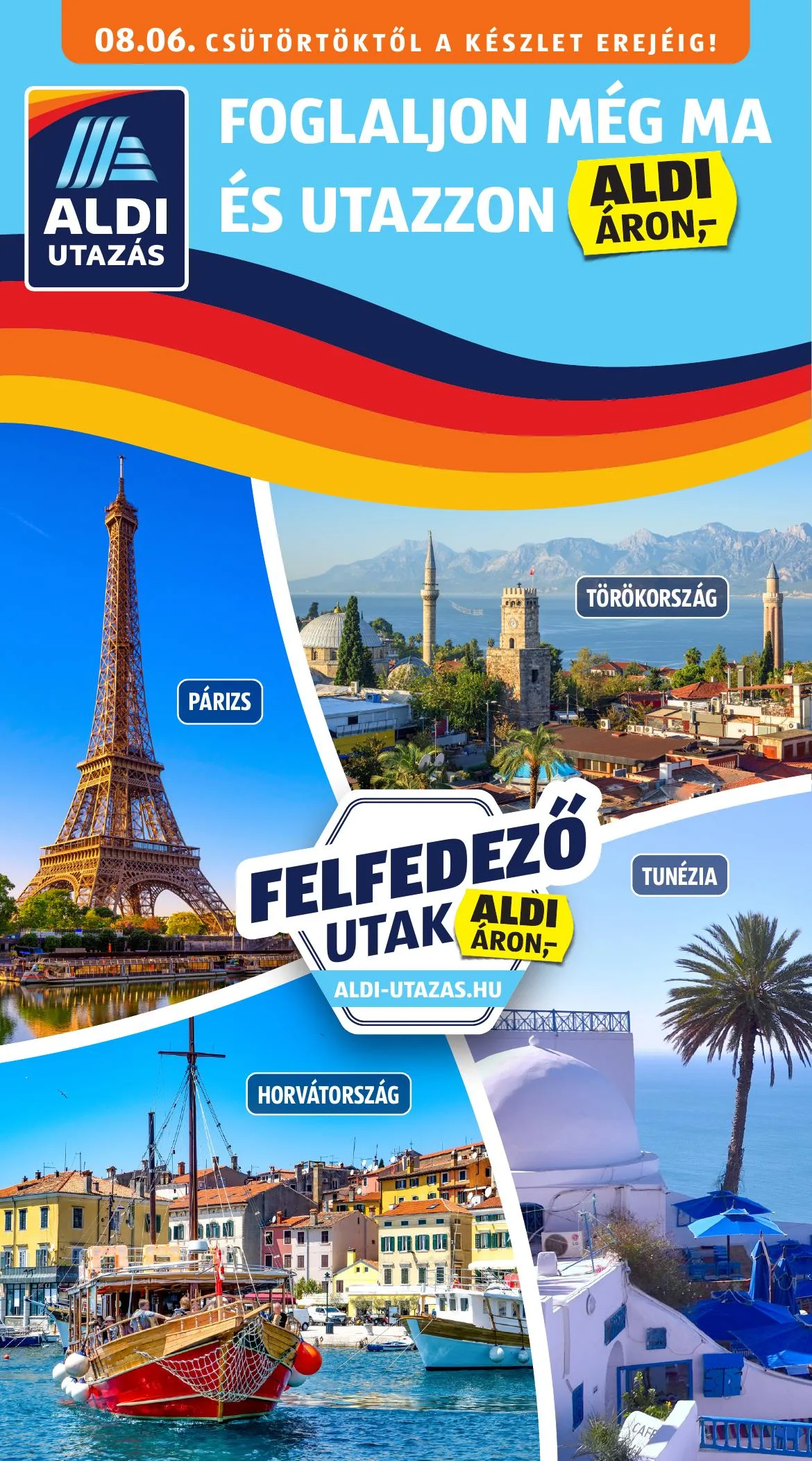 Aldi akciós újság Utazas 08.06–08.06