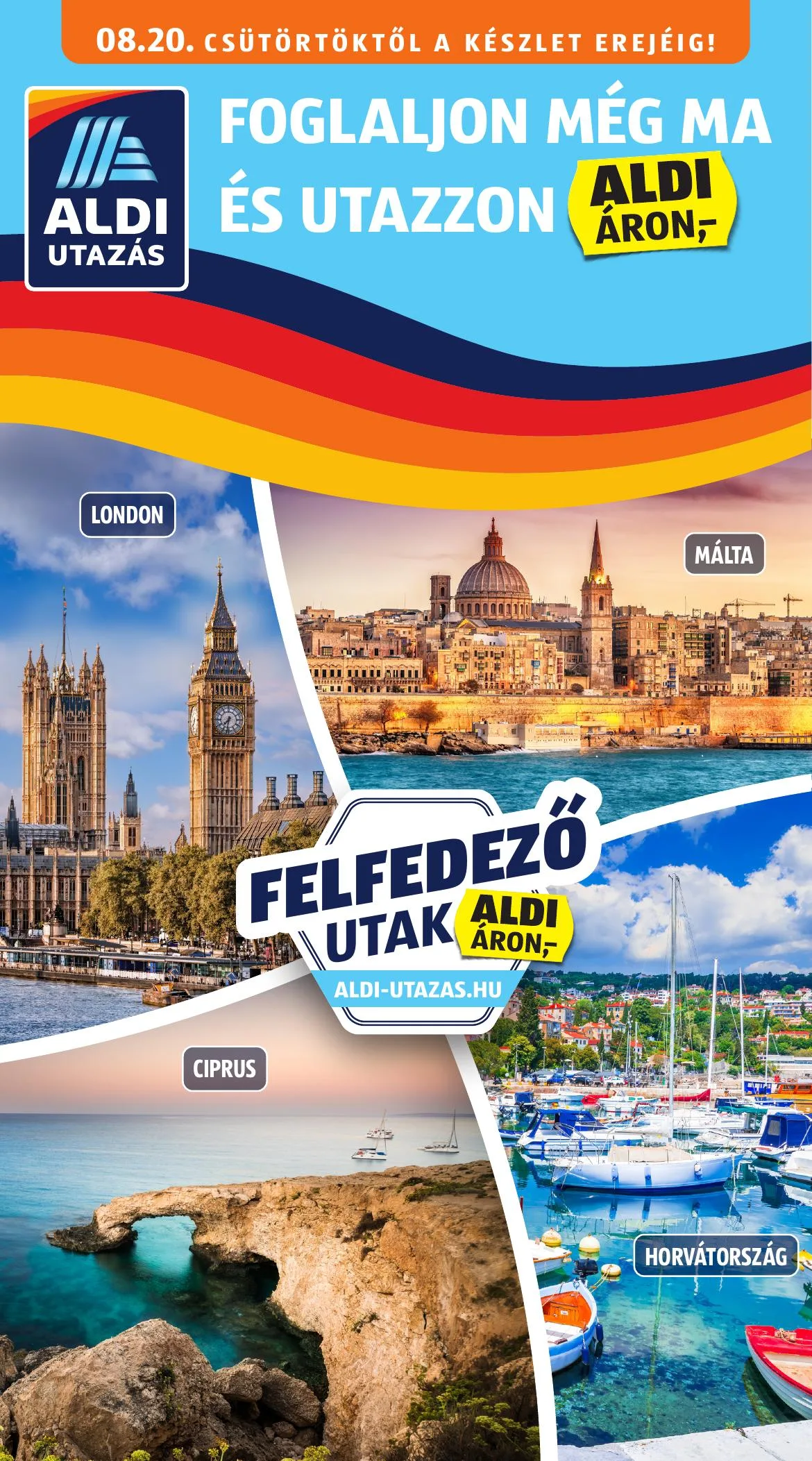 Aldi akciós újság Utazas 08.20–08.20