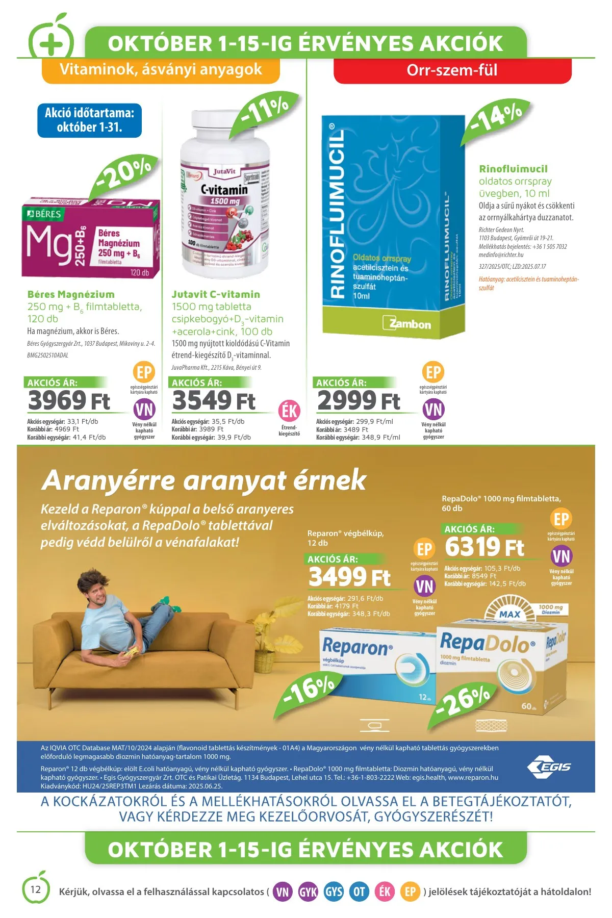 Alma akciós újság Gyogyszertar 10.01–10.31 – 12. oldal