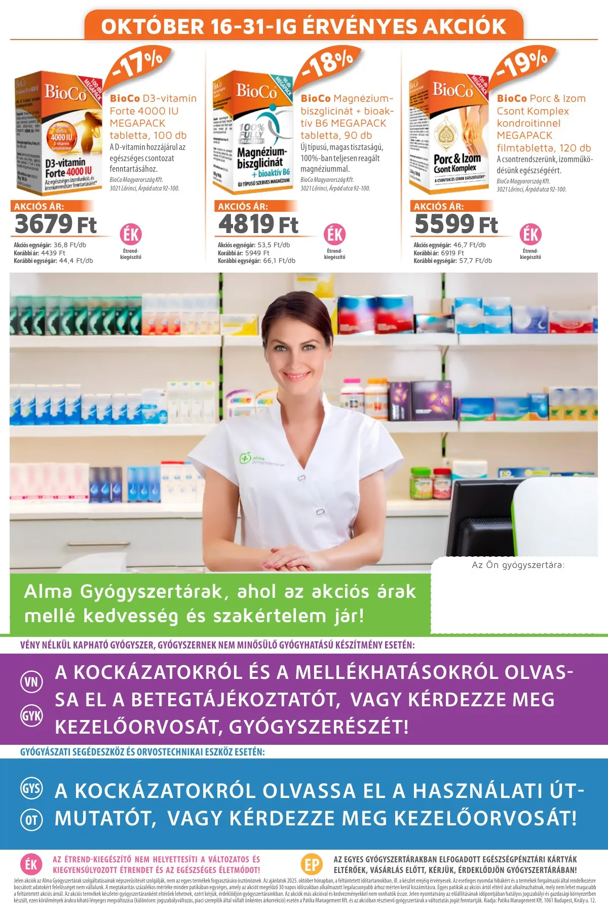 Alma akciós újság Gyogyszertar 10.01–10.31 – 20. oldal