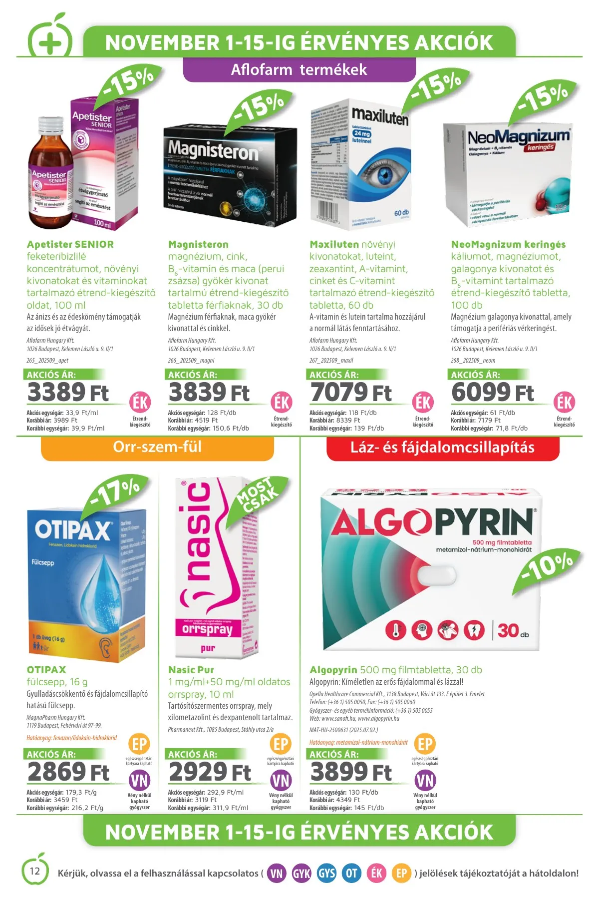 Alma akciós újság Gyogyszertar 11.01–11.30 – 12. oldal