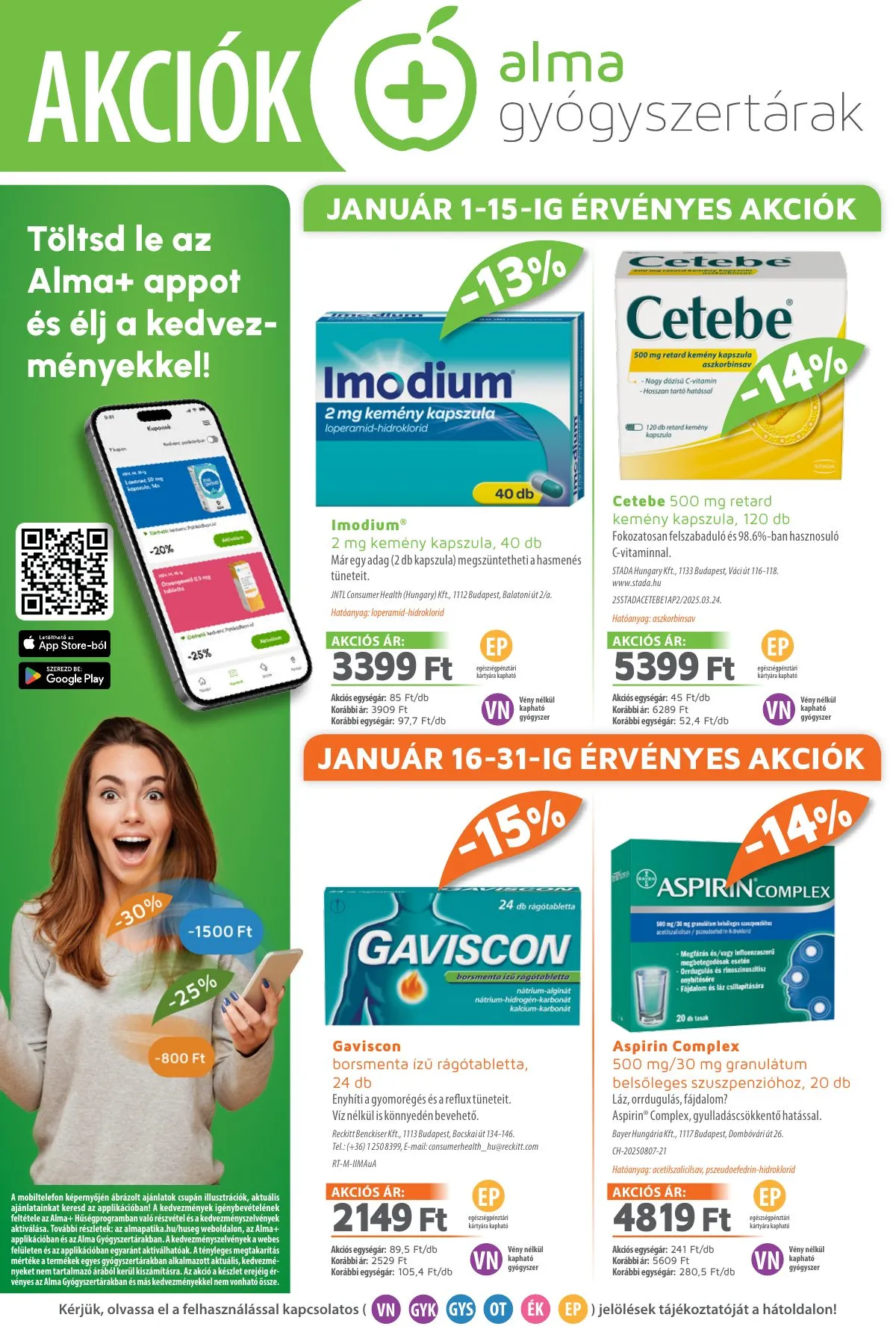 Alma akciós újság Gyogyszertar 01.01–01.31