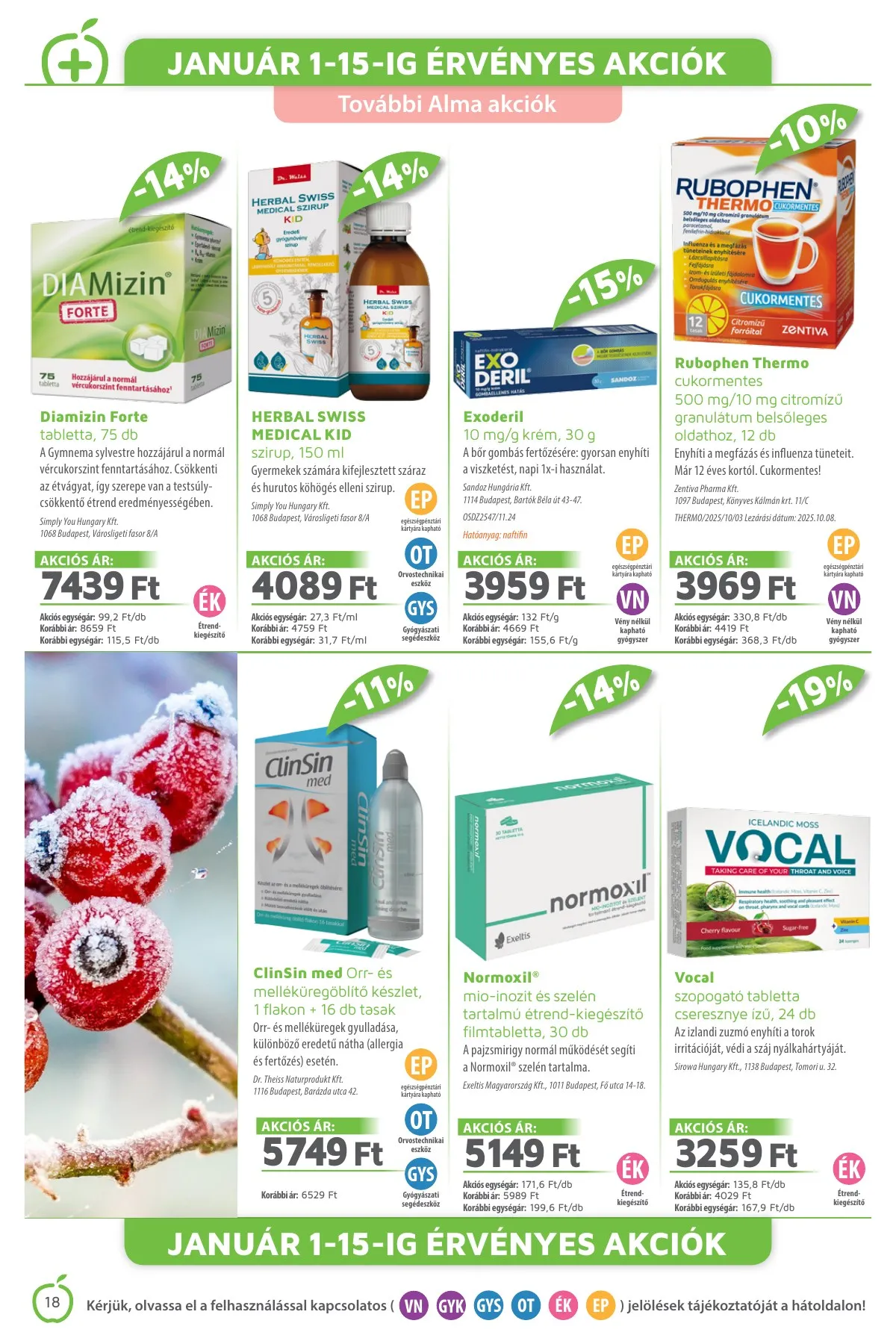 Alma akciós újság Gyogyszertar 01.01–01.31 – 18. oldal