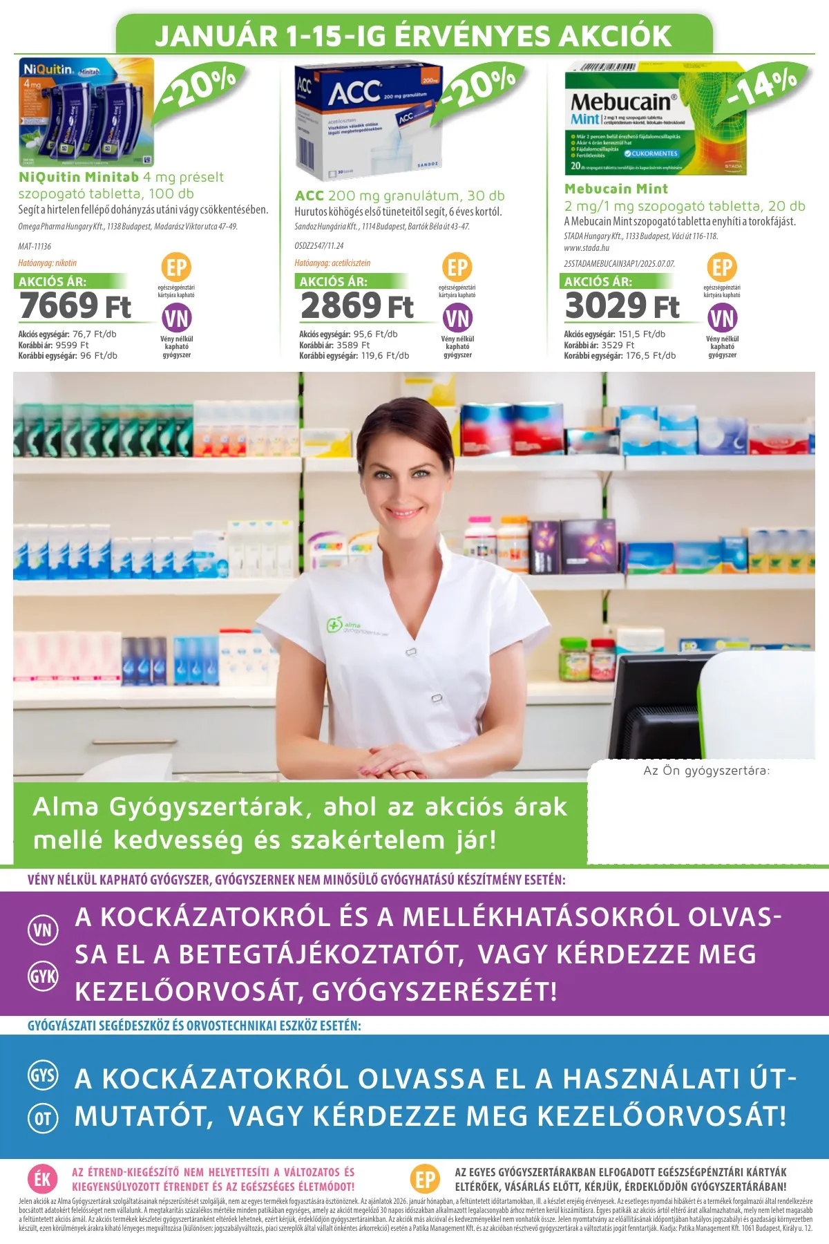 Alma akciós újság Gyogyszertar 01.01–01.31 – 20. oldal