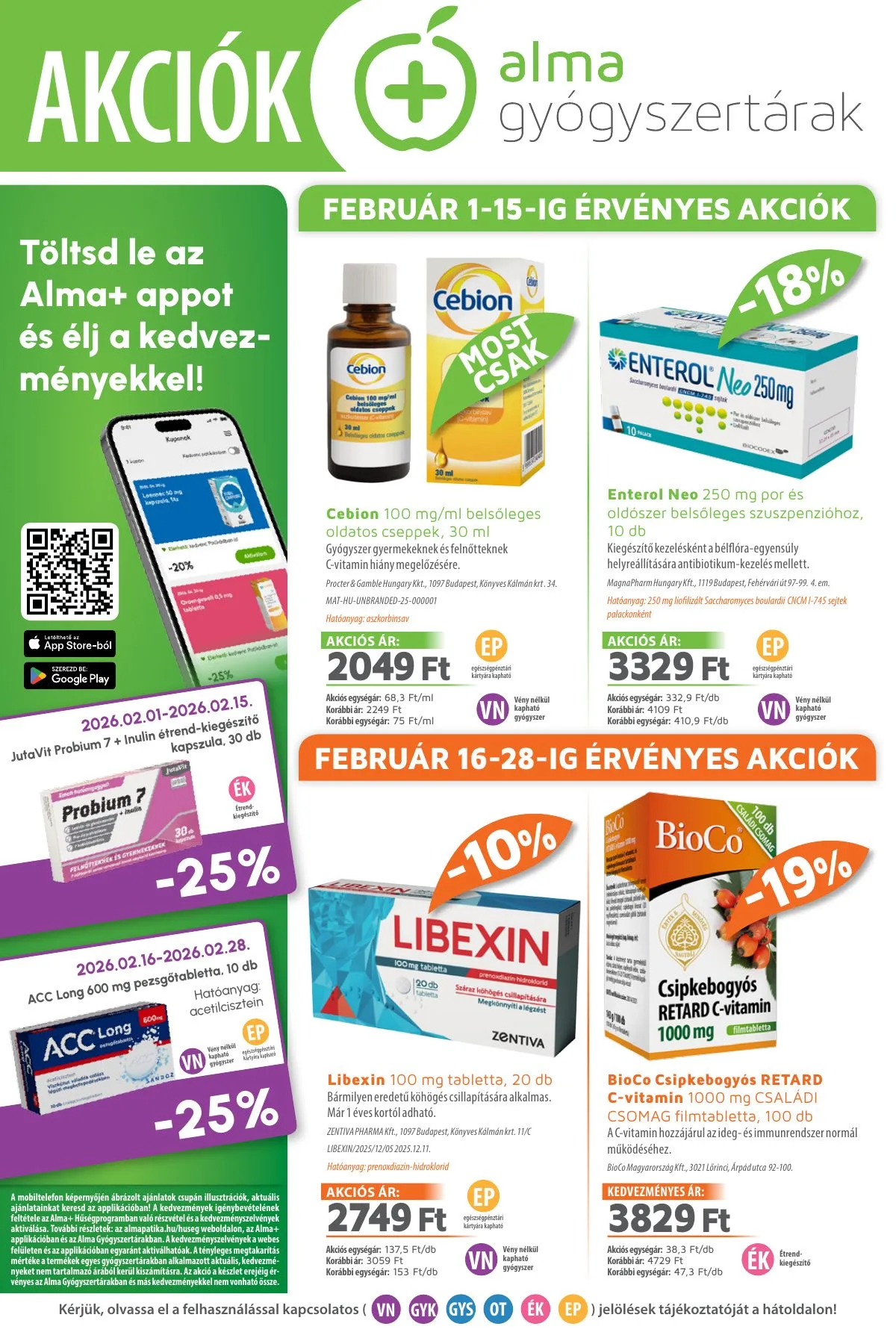 Alma akciós újság Gyogyszertar 02.01–02.28