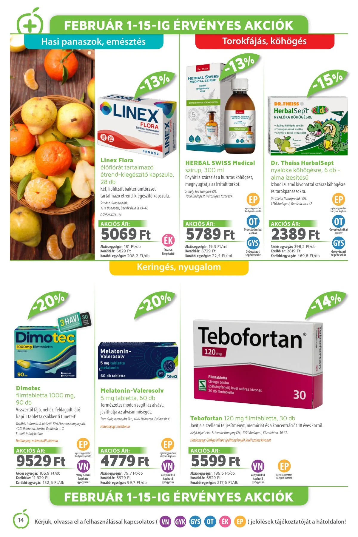 Alma akciós újság Gyogyszertar 02.01–02.28 – 14. oldal