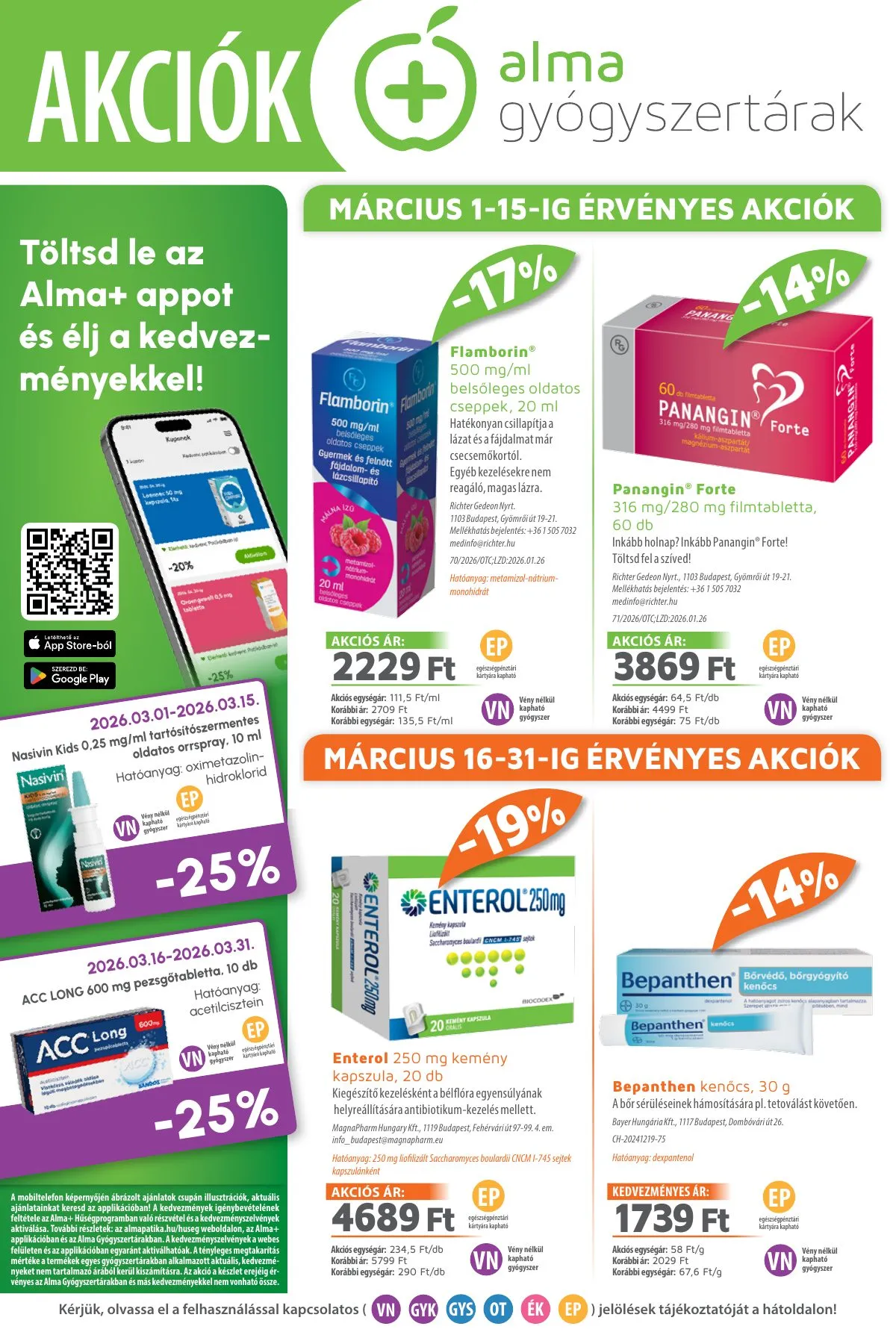 Alma akciós újság Gyogyszertar 03.01–03.31