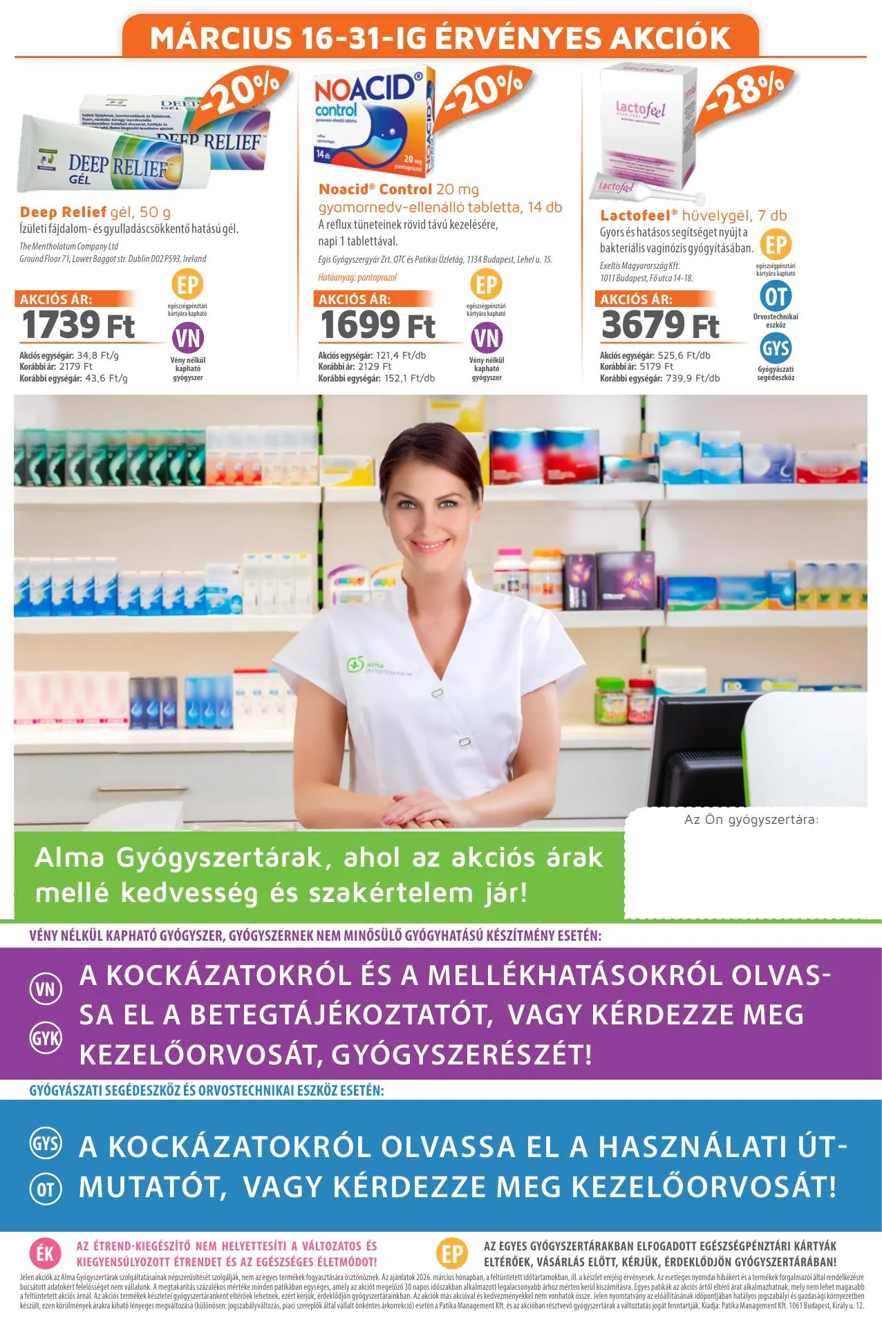 Alma akciós újság Gyogyszertar 03.01–03.31 – 20. oldal
