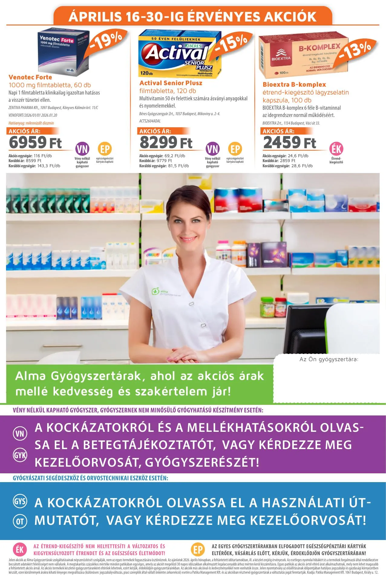 Alma akciós újság Gyogyszertar 04.01–04.30 – 20. oldal