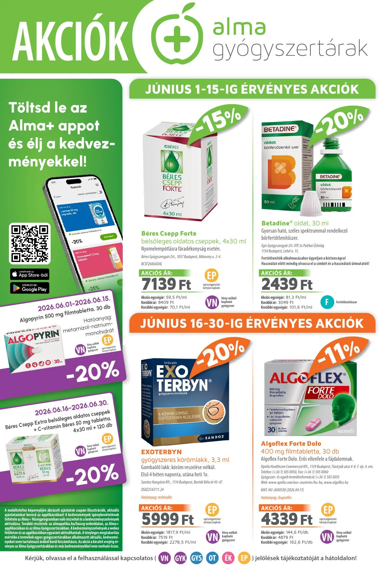 Alma akciós újság Gyogyszertar 06.01–06.30