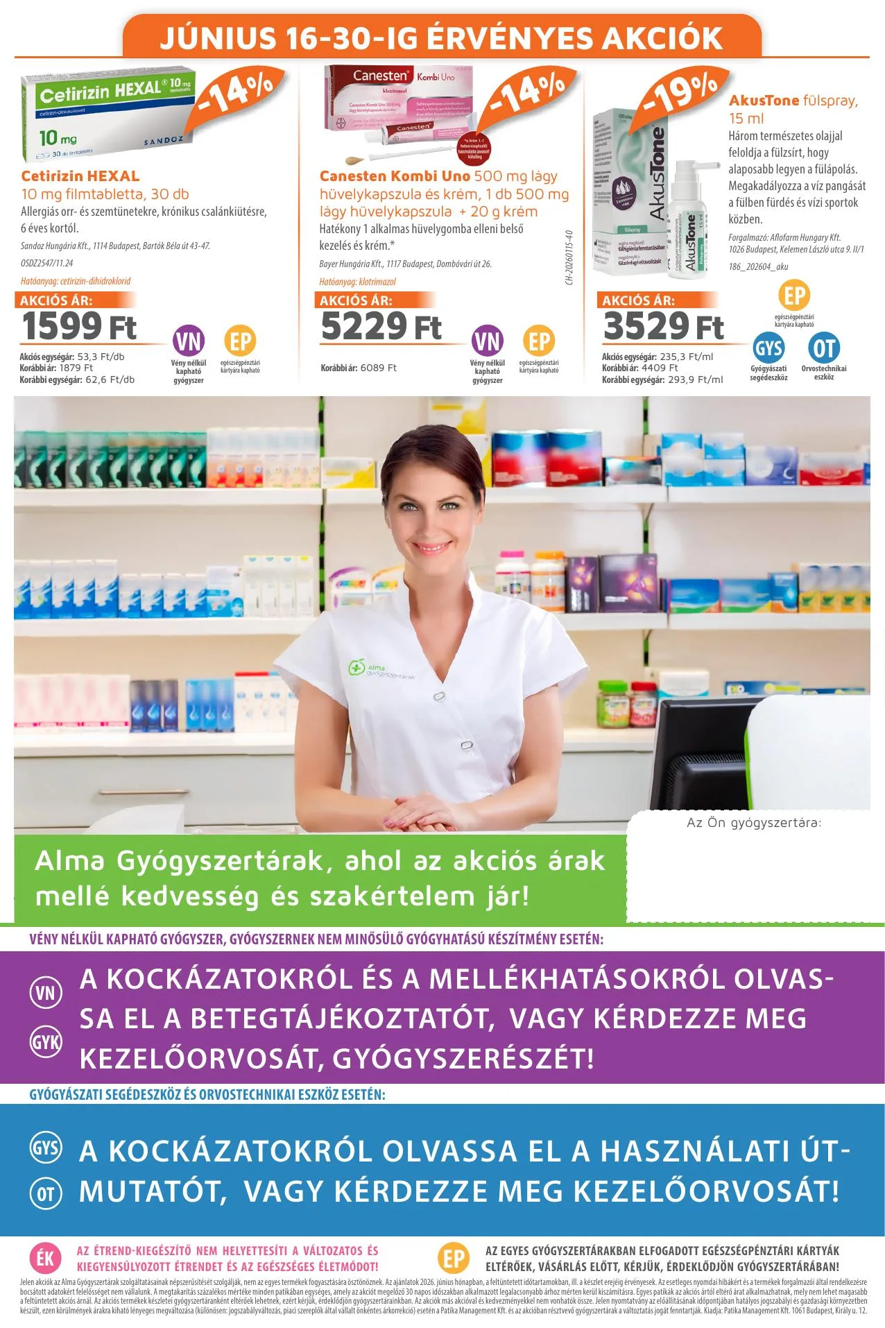 Alma akciós újság Gyogyszertar 06.01–06.30 – 20. oldal