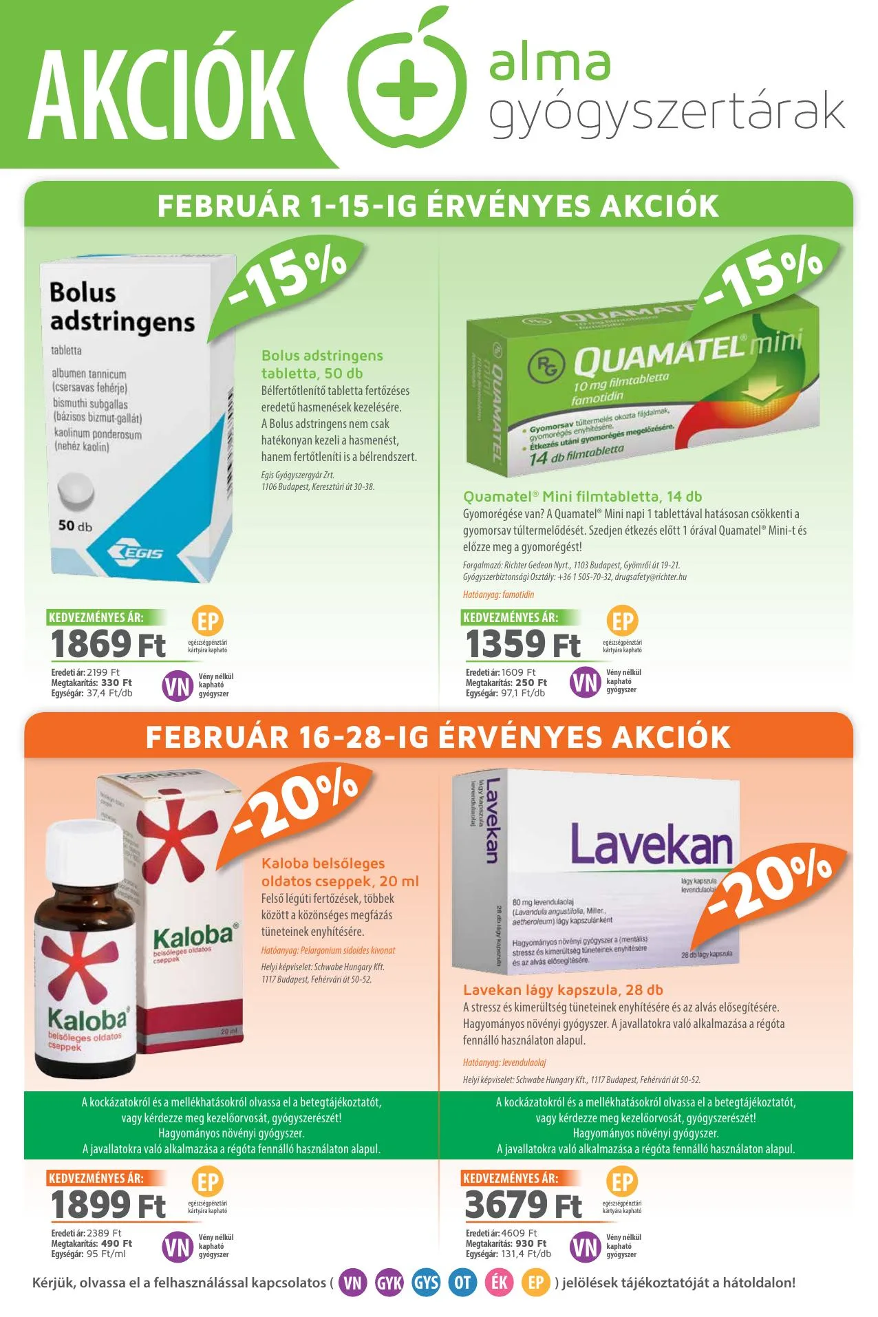 Alma akciós újság Patika 02.01–02.28