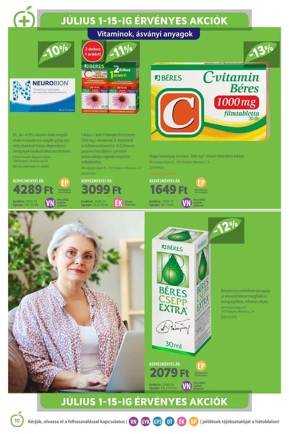 Alma akciós újság Patika 07.01–07.31 – 10. oldal