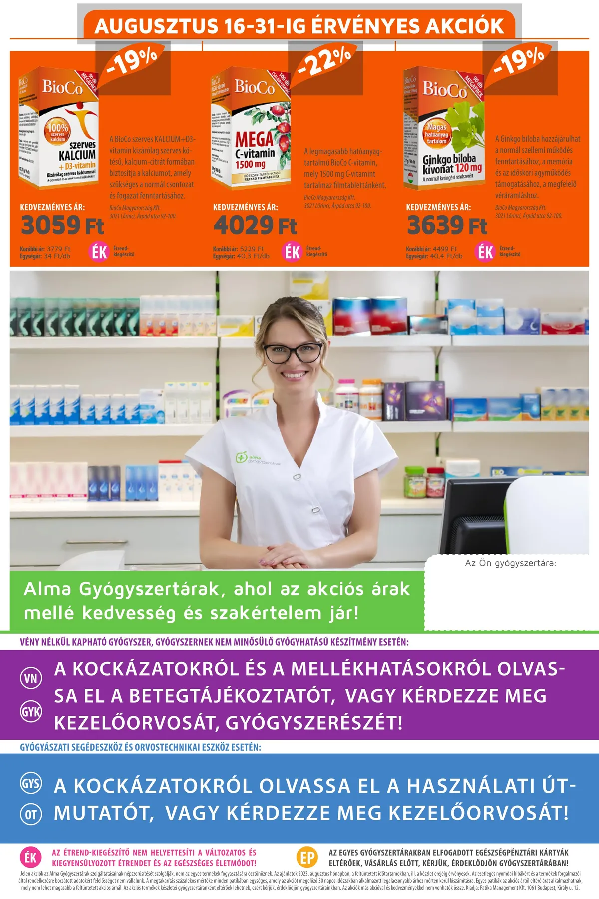 Alma akciós újság Patika 08.01–08.31 – 20. oldal