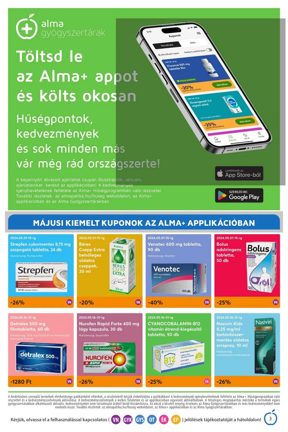 Alma akciós újság Patika 05.01–05.31 – 3. oldal
