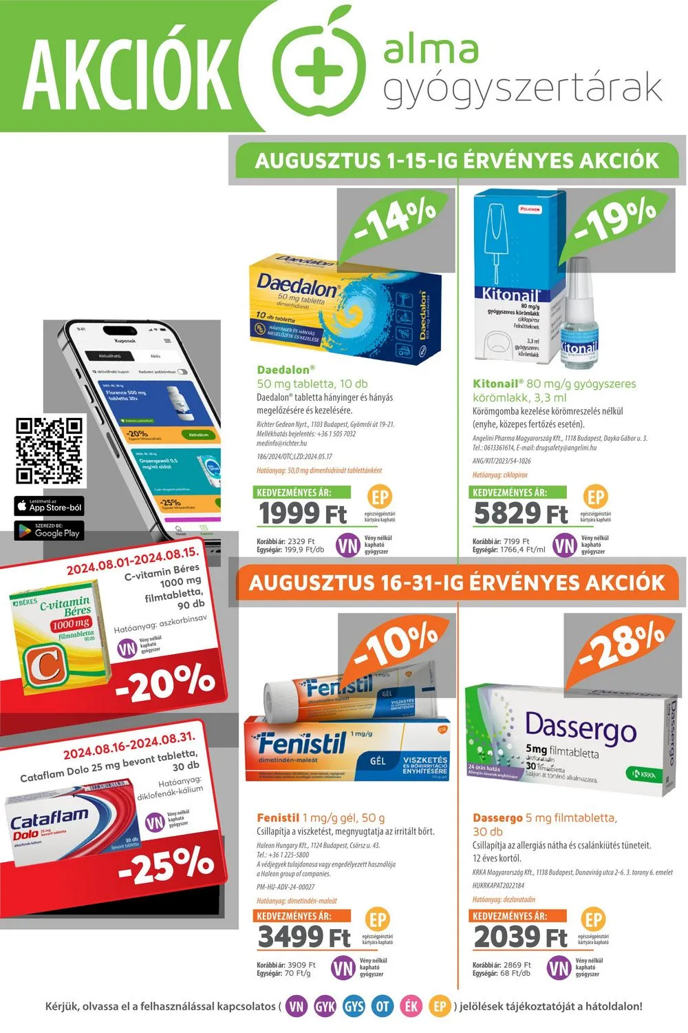 Alma akciós újság Patika 08.01–08.31