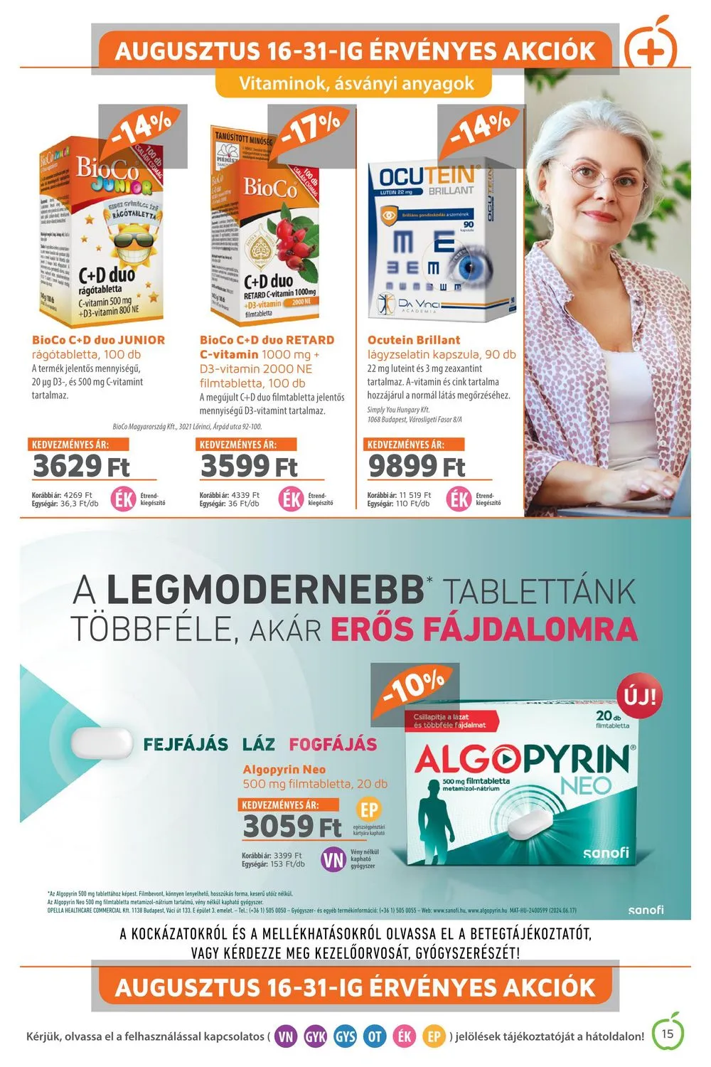 Alma akciós újság Patika 08.01–08.31 – 15. oldal