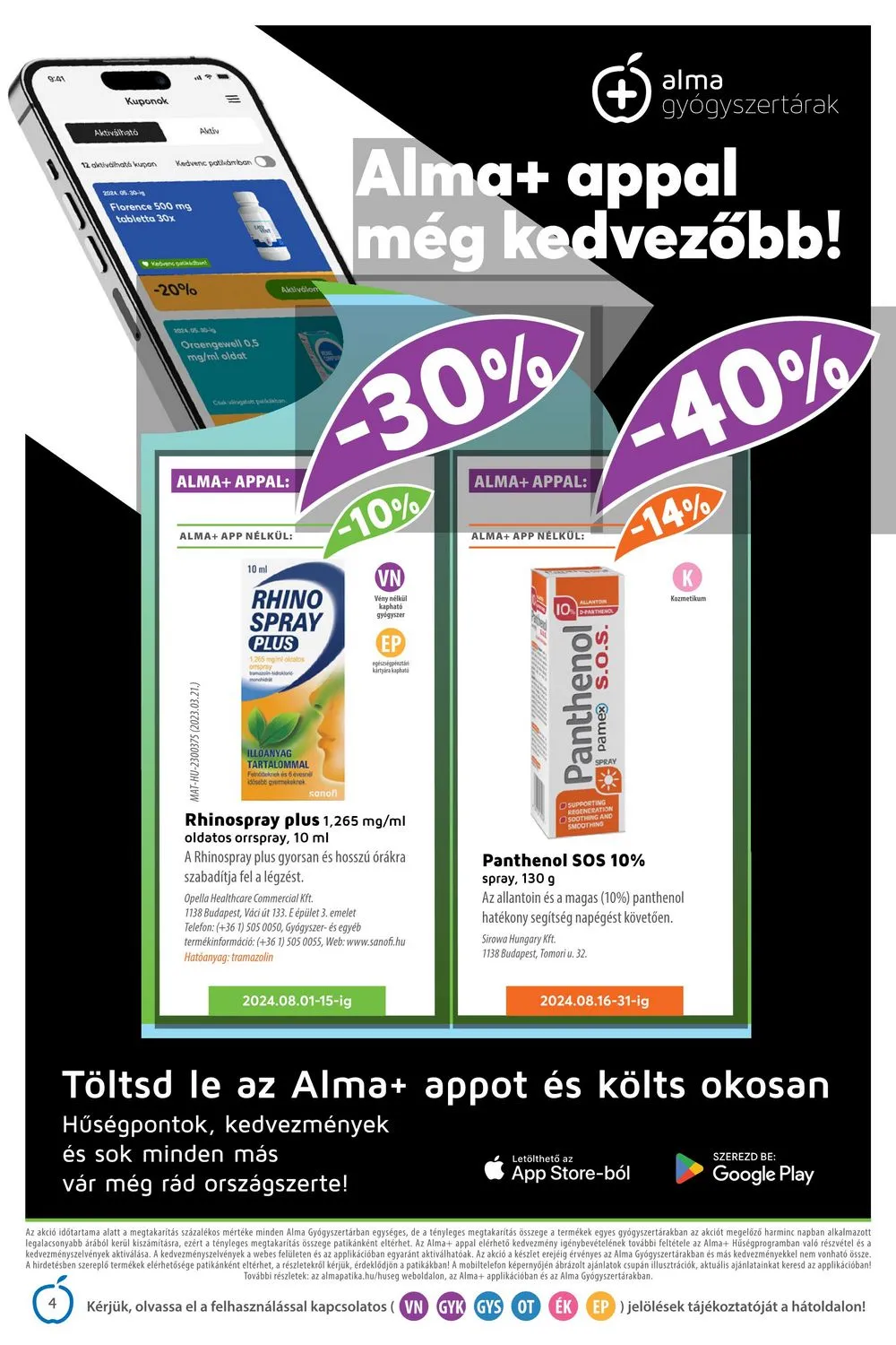 Alma akciós újság Patika 08.01–08.31 – 4. oldal