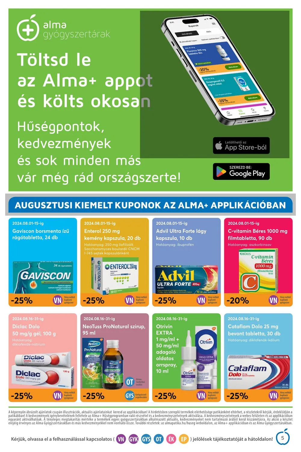 Alma akciós újság Patika 08.01–08.31 – 5. oldal