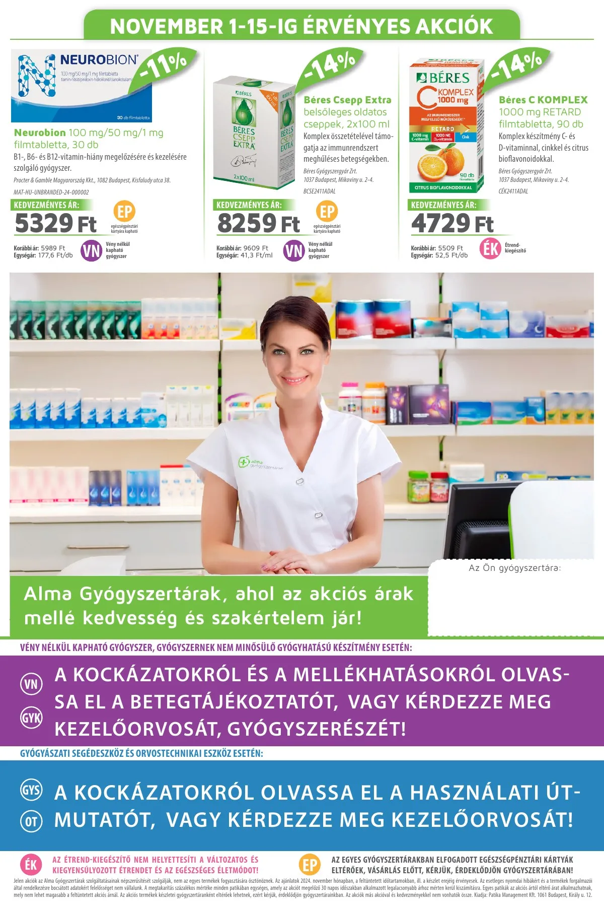 Alma akciós újság Patika 11.01–11.30 – 20. oldal