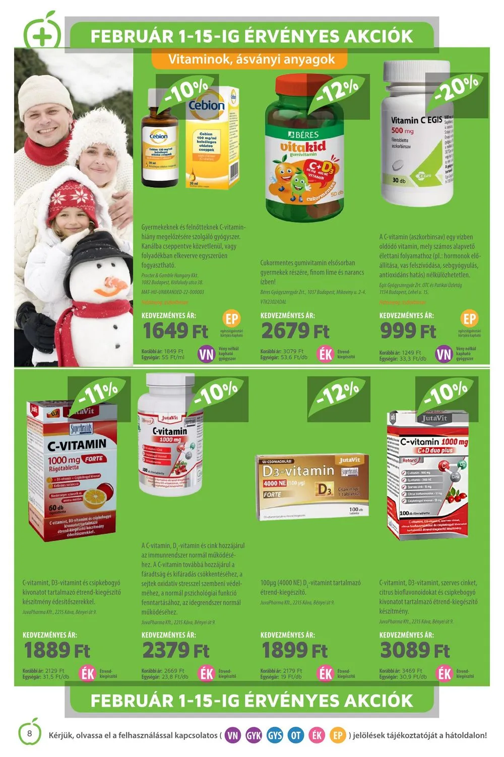 Alma akciós újság Patikak 02.01–02.28 – 8. oldal