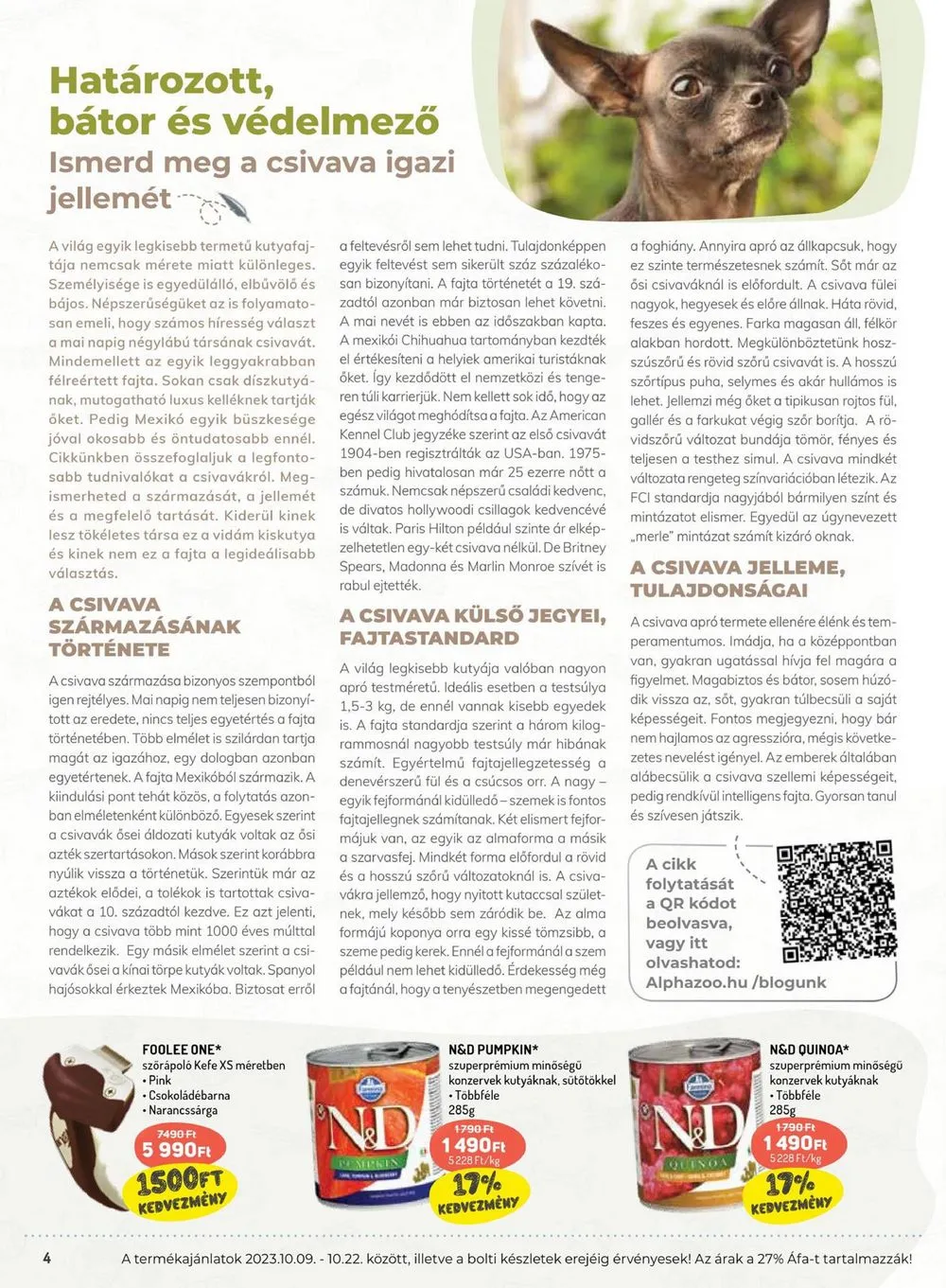 Alphazoo akciós újság 10.09–10.22 – 4. oldal