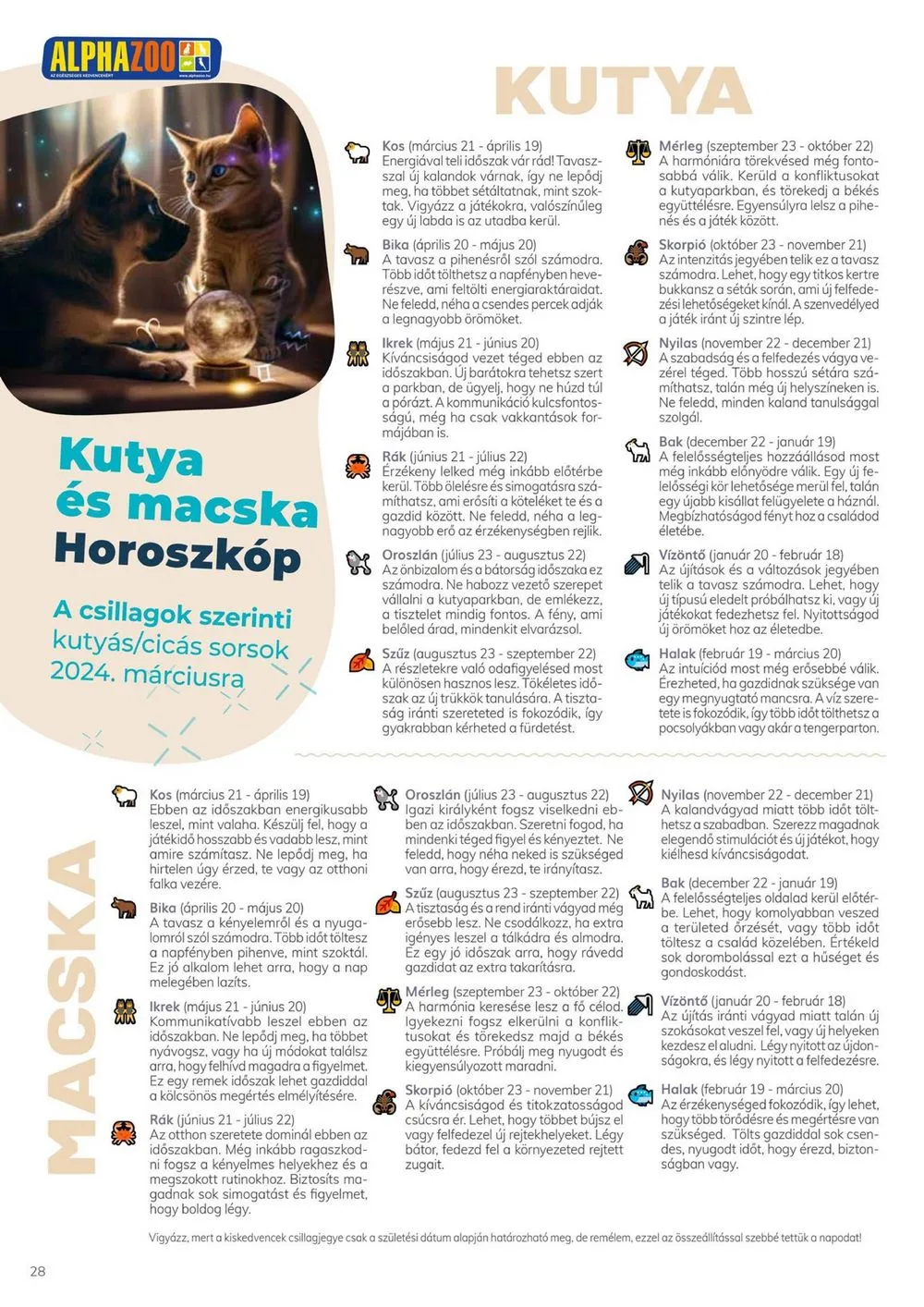 Alphazoo akciós újság 03.13–03.24 – 28. oldal