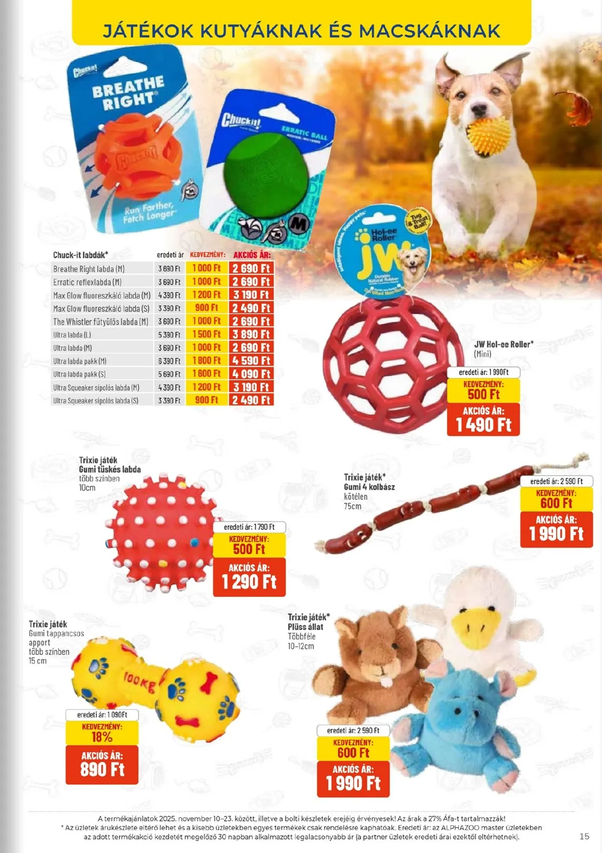 Alphazoo akciós újság 11.10–11.23 – 15. oldal