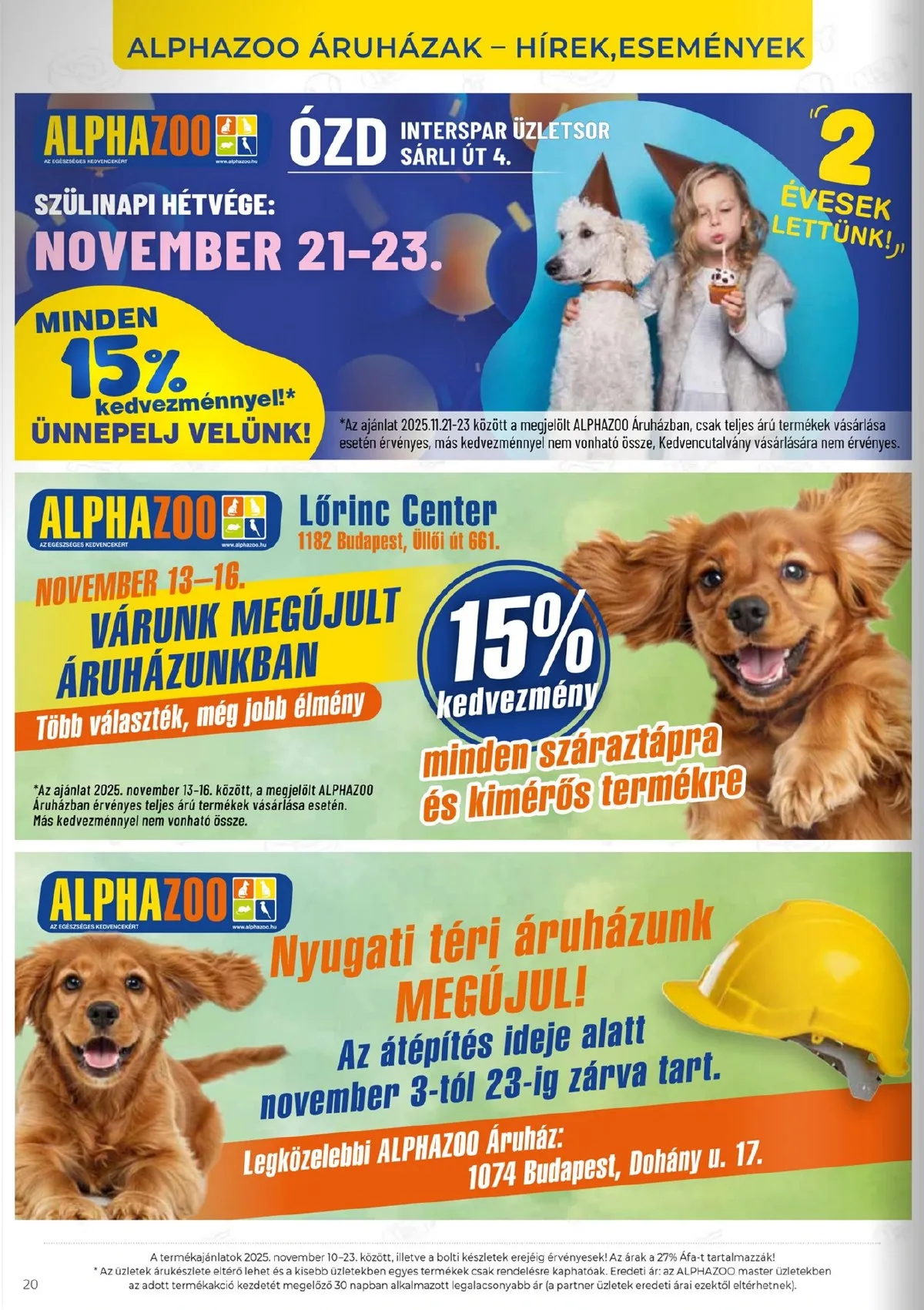Alphazoo akciós újság 11.10–11.23 – 20. oldal