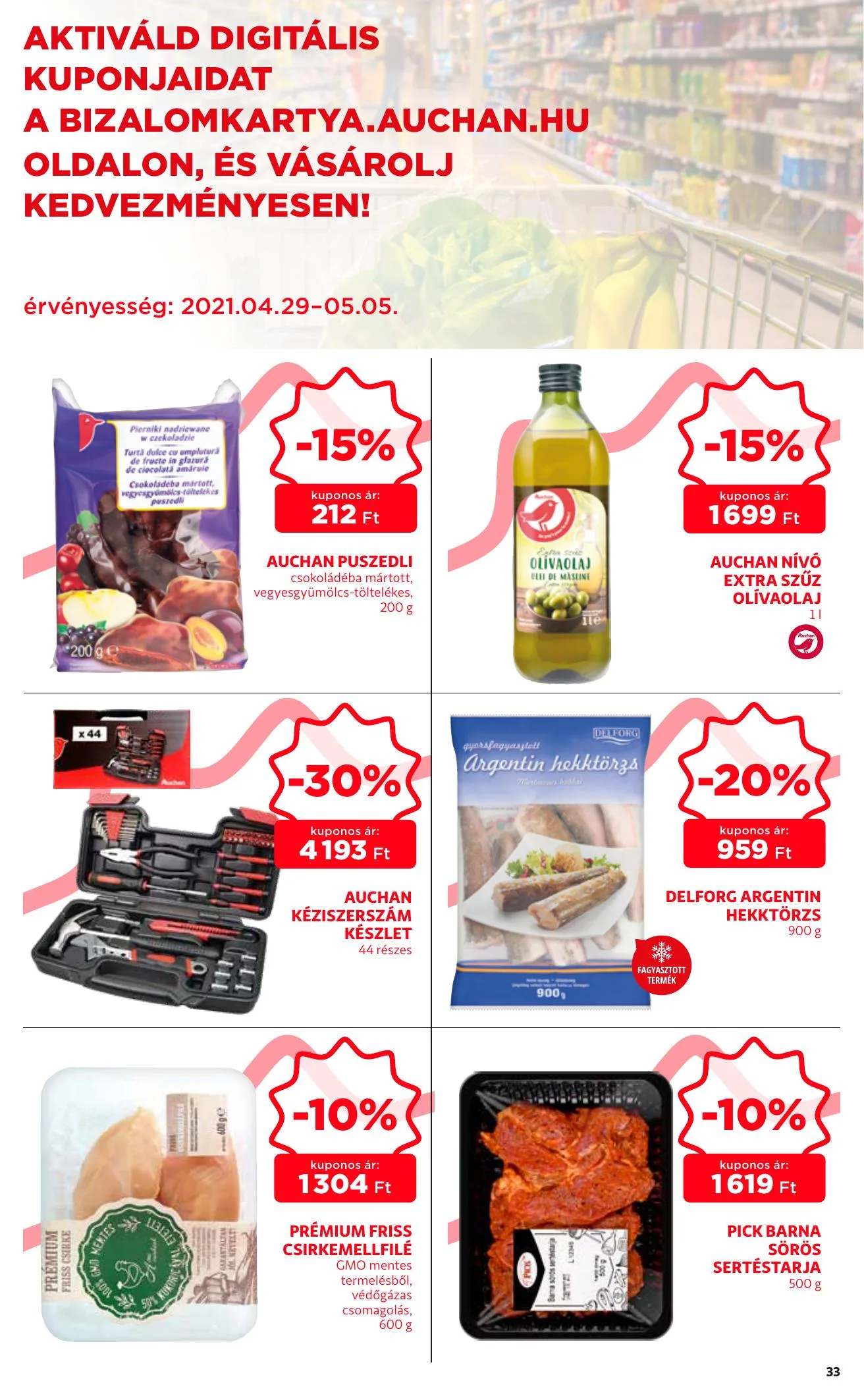 Auchan akciós újság 04.29–05.05 – 33. oldal