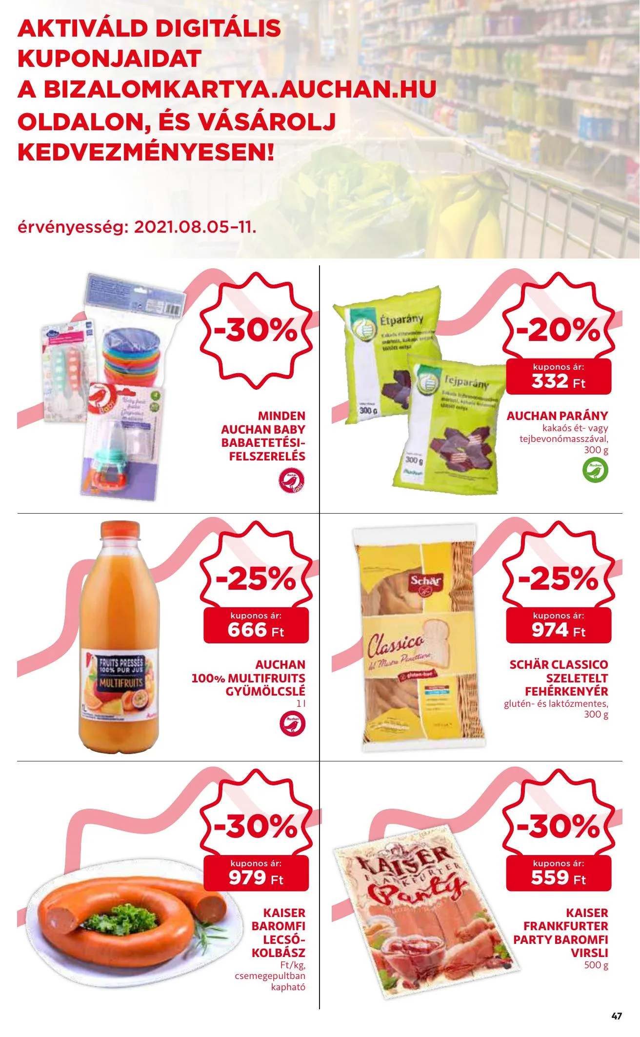 Auchan akciós újság 08.05–08.11 – 47. oldal