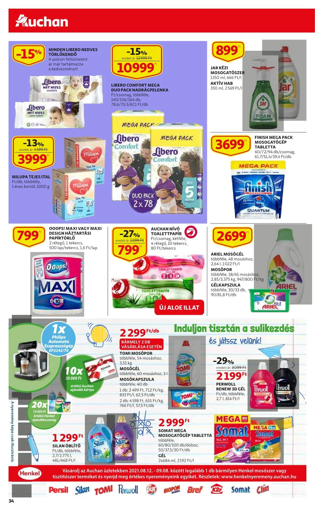 Auchan akciós újság 08.12–08.18 – 34. oldal