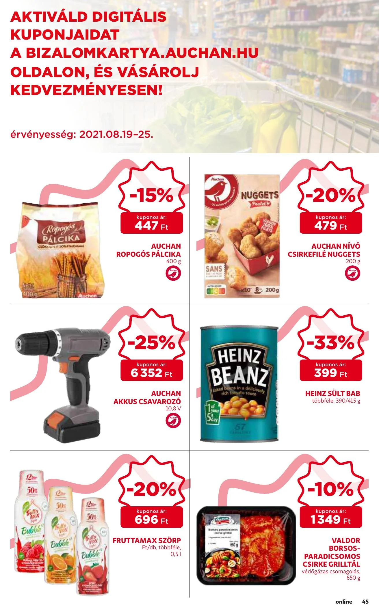 Auchan akciós újság 08.19–08.25 – 45. oldal