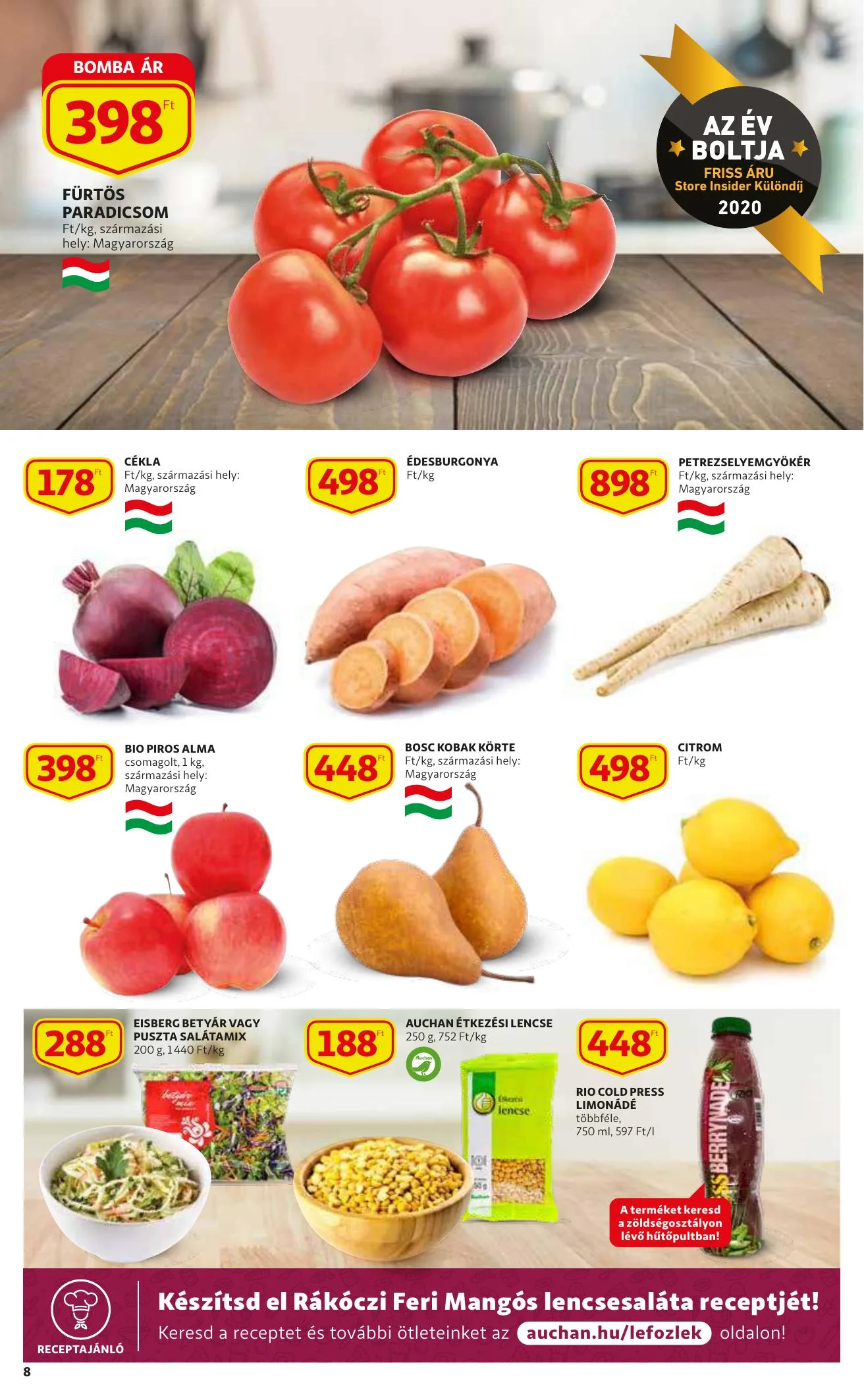 Auchan akciós újság 09.23–09.29 – 8. oldal