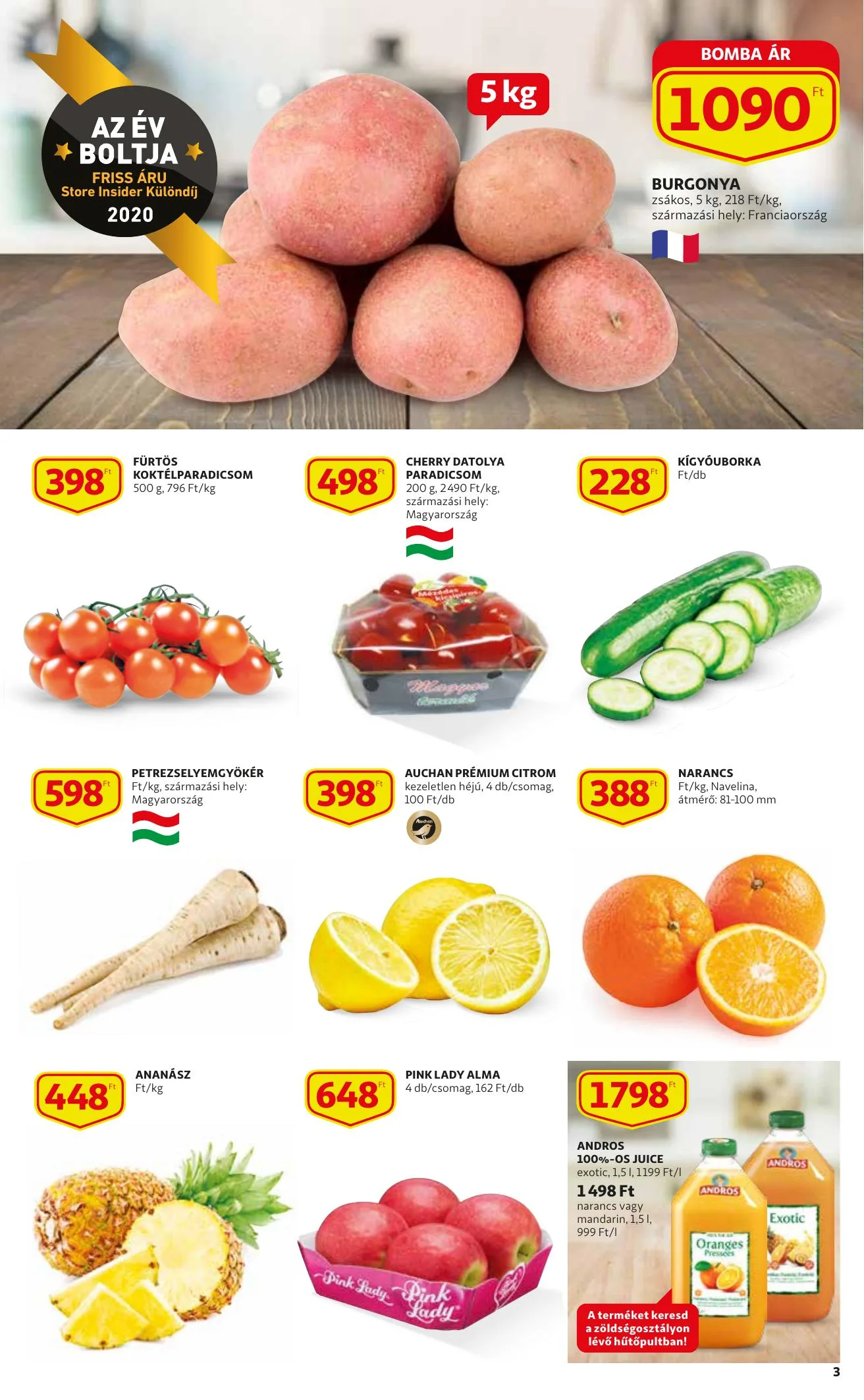 Auchan akciós újság 12.16–12.24 – 3. oldal