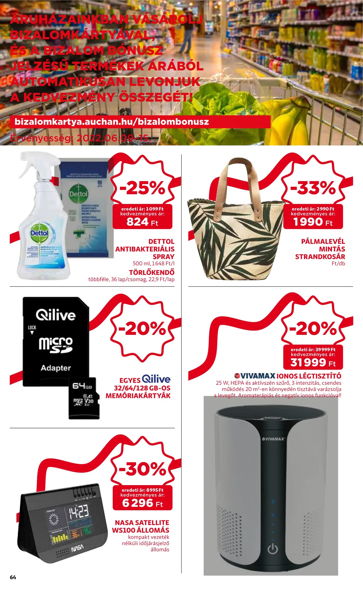 Auchan akciós újság 06.09–06.15 – 64. oldal
