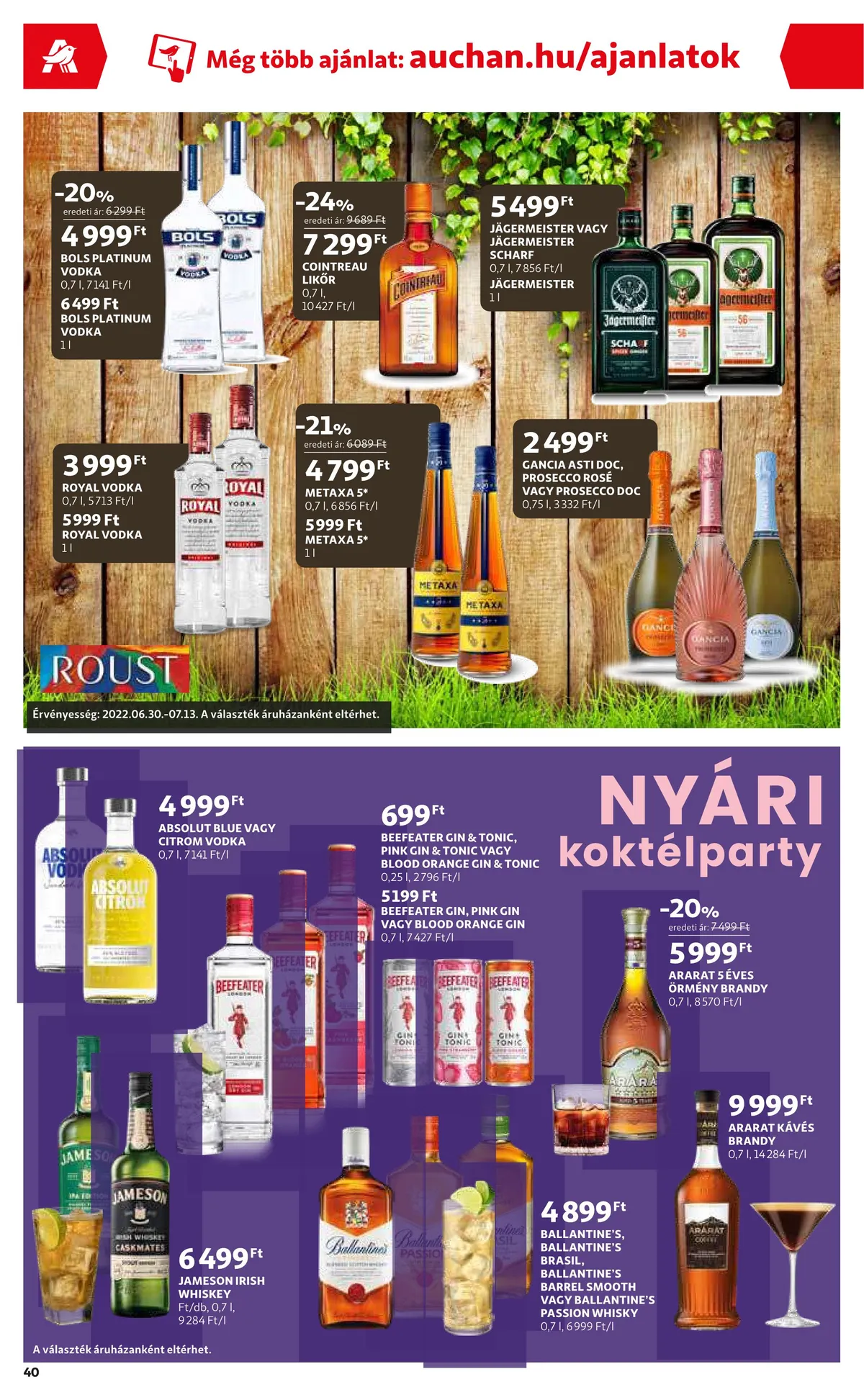Auchan akciós újság 06.30–07.06 – 40. oldal