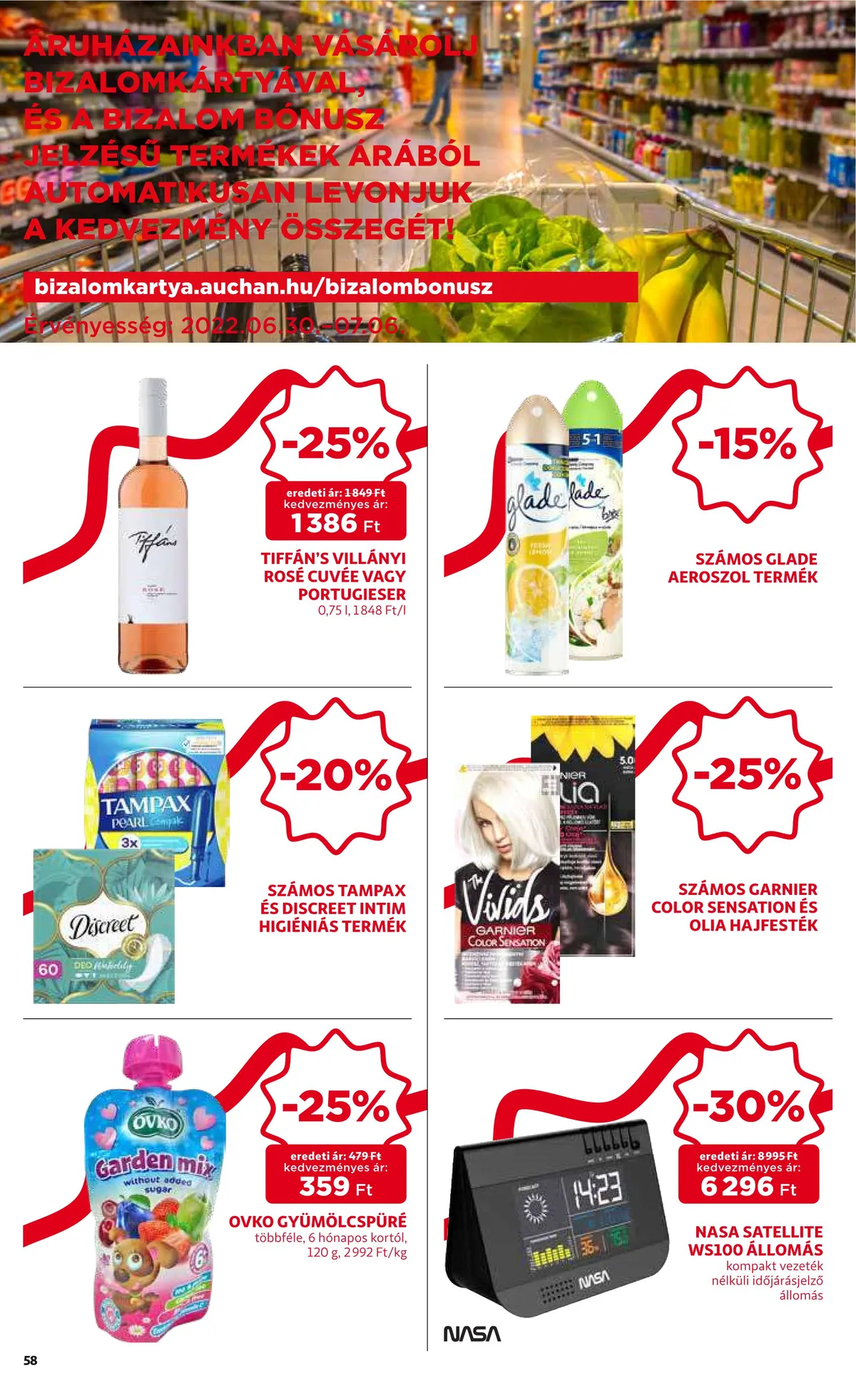 Auchan akciós újság 06.30–07.06 – 58. oldal