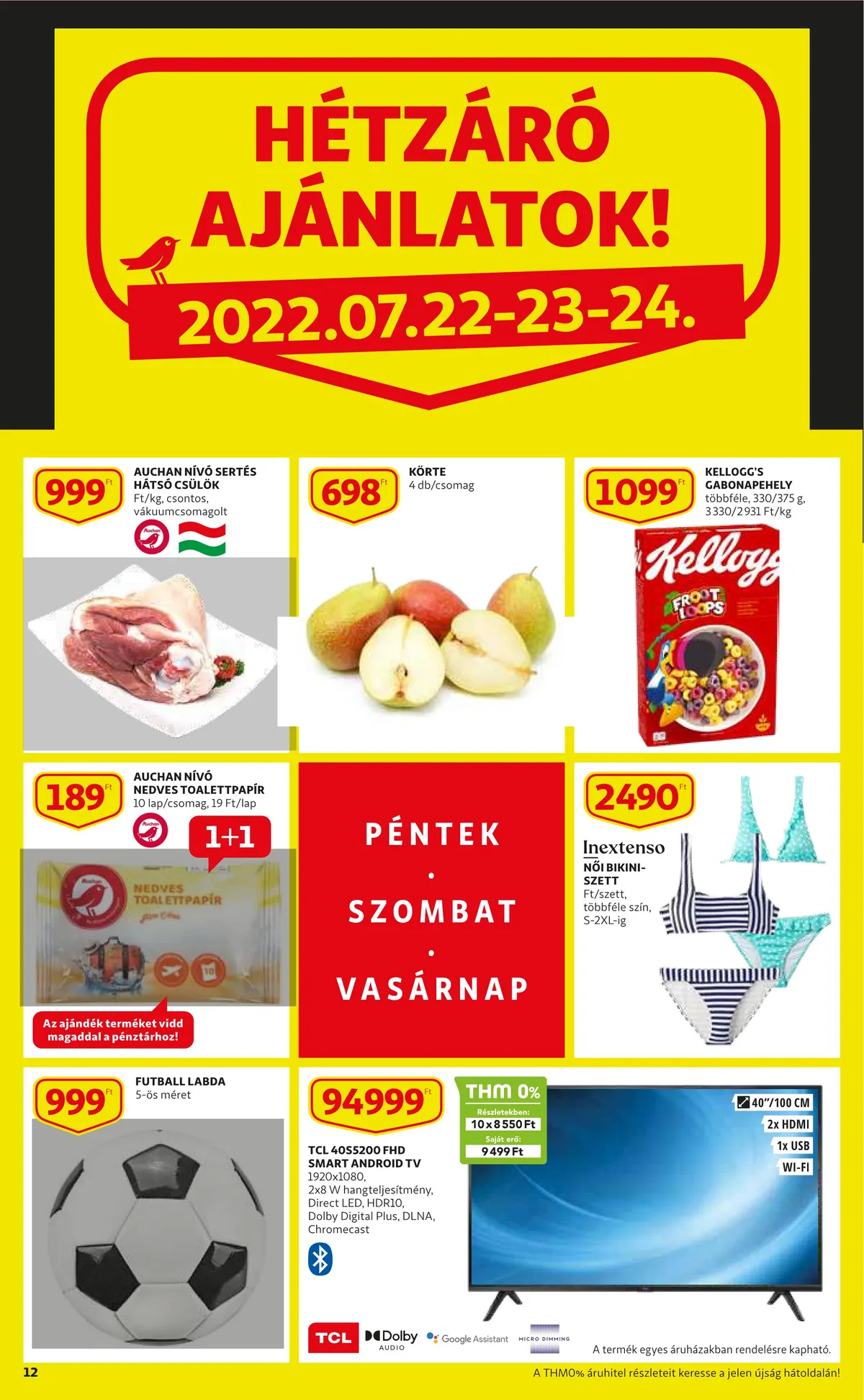 Auchan akciós újság 07.21–07.27 – 12. oldal