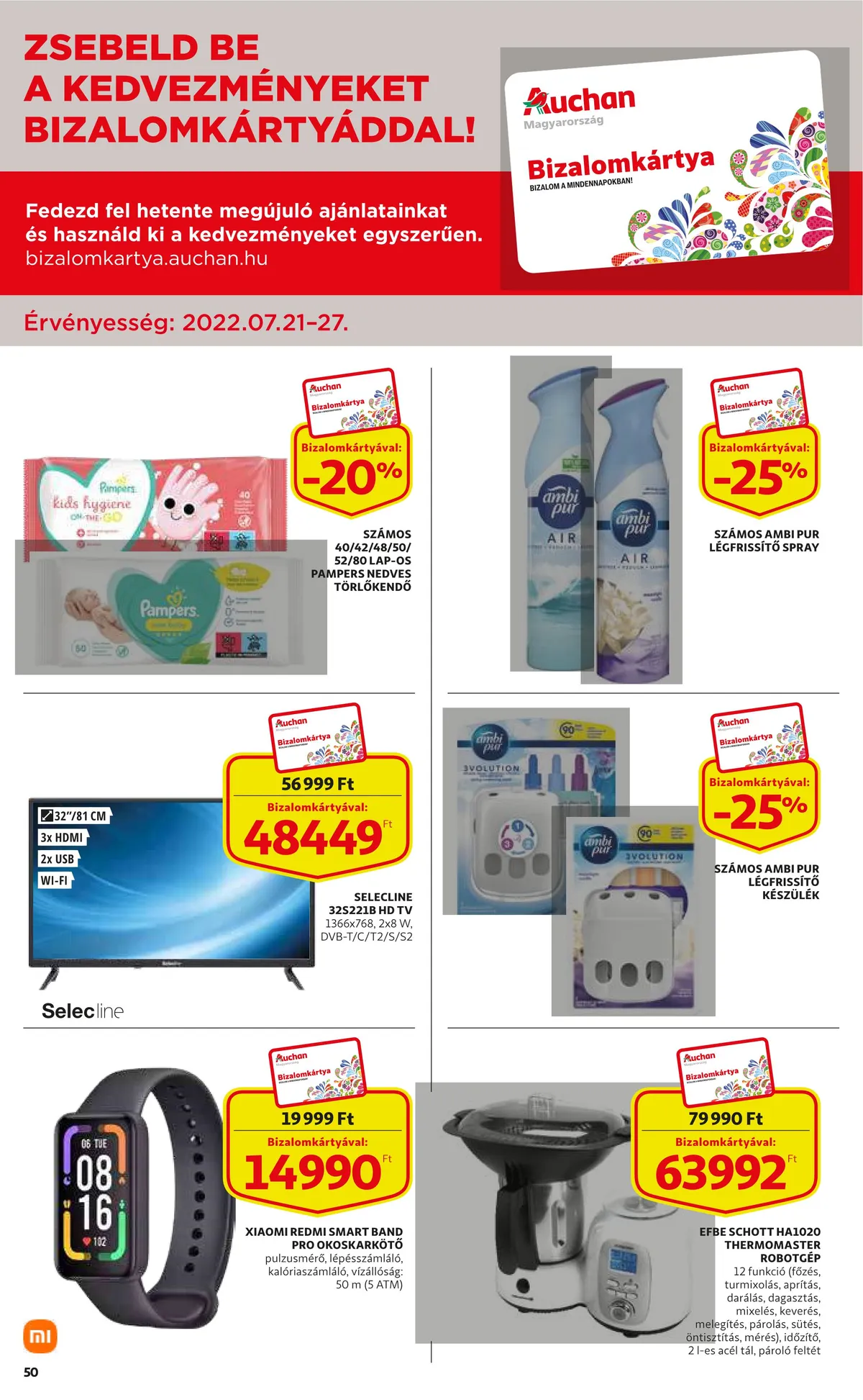 Auchan akciós újság 07.21–07.27 – 50. oldal
