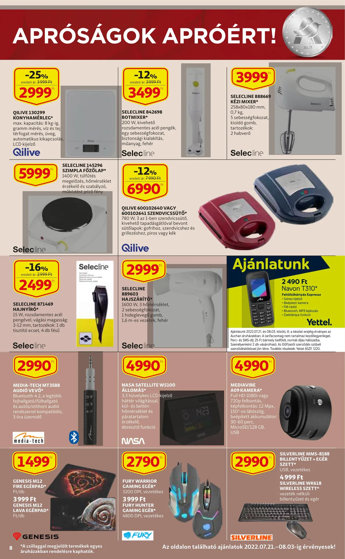 Auchan akciós újság 07.21–07.27 – 8. oldal