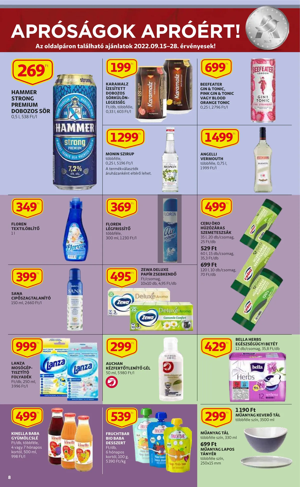 Auchan akciós újság 09.15–09.21 – 8. oldal