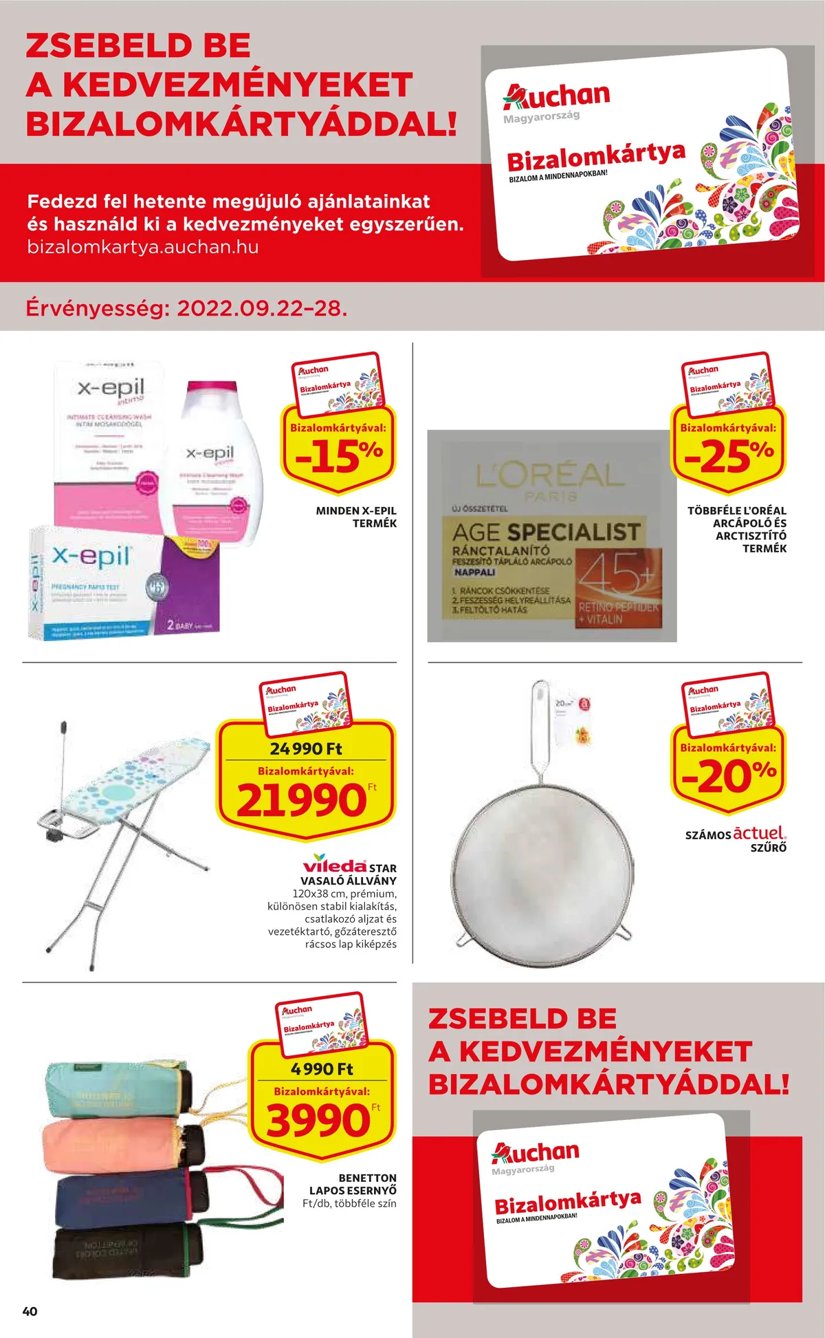 Auchan akciós újság 09.22–09.28 – 40. oldal