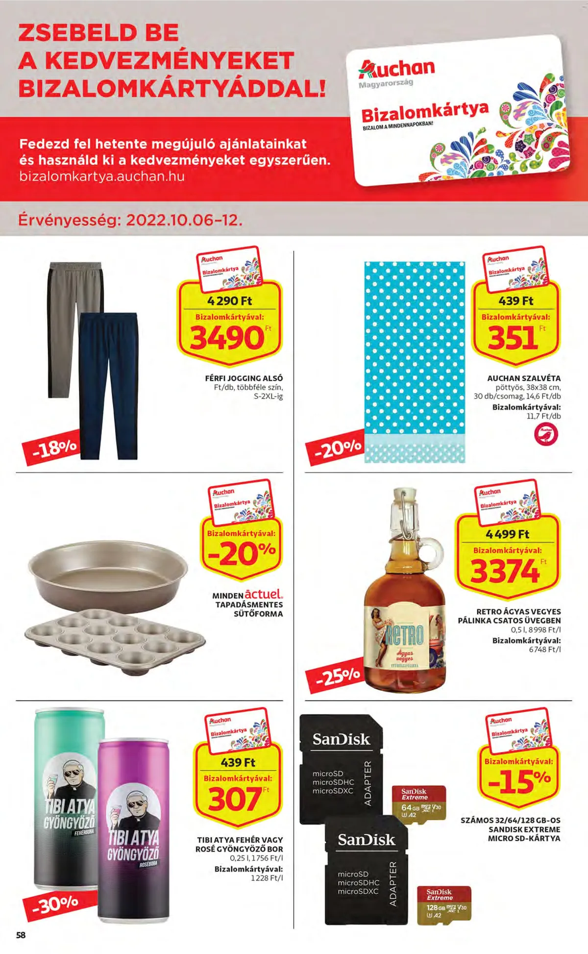 Auchan akciós újság 10.06–10.12 – 58. oldal