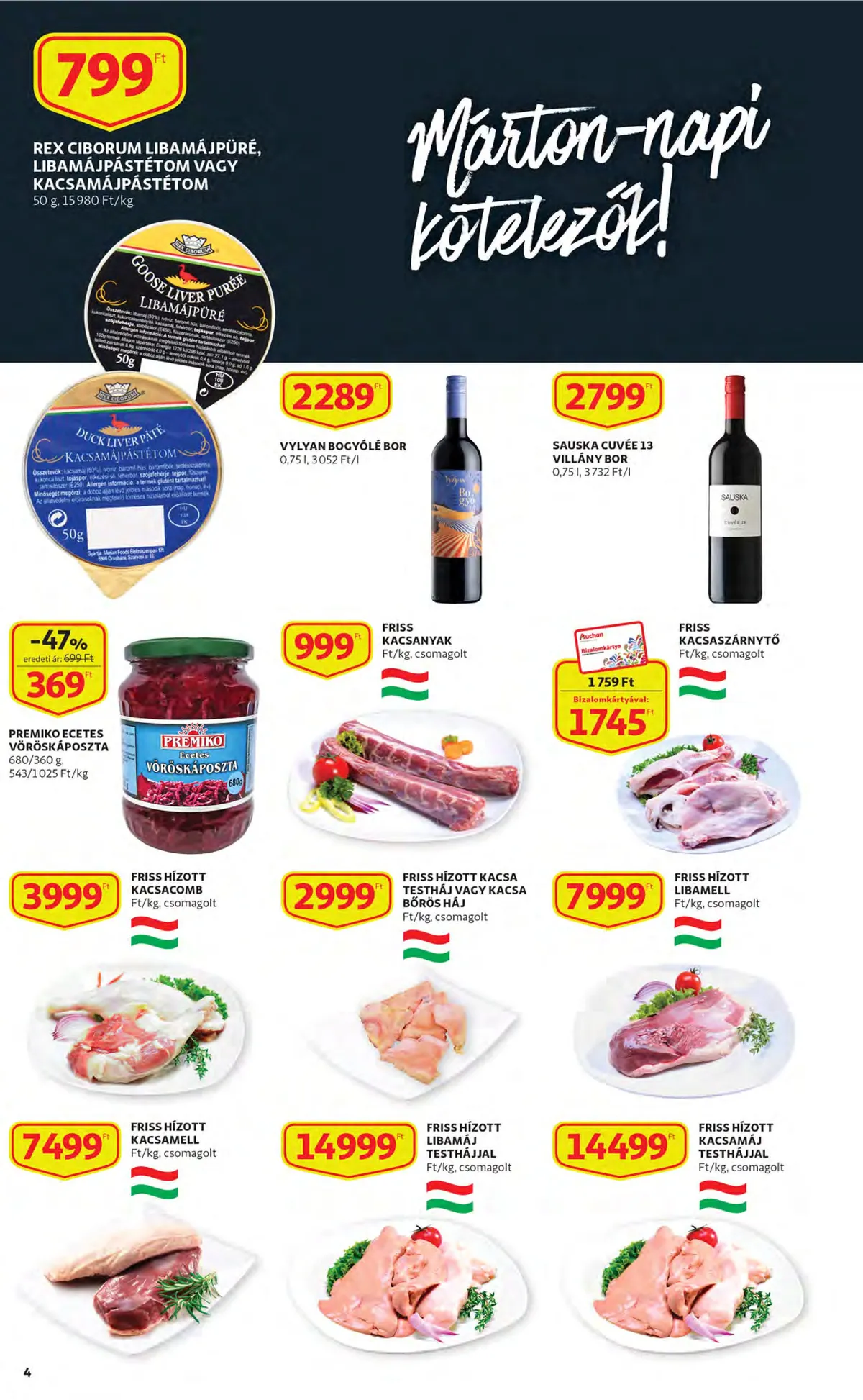Auchan akciós újság 11.03–11.09 – 4. oldal